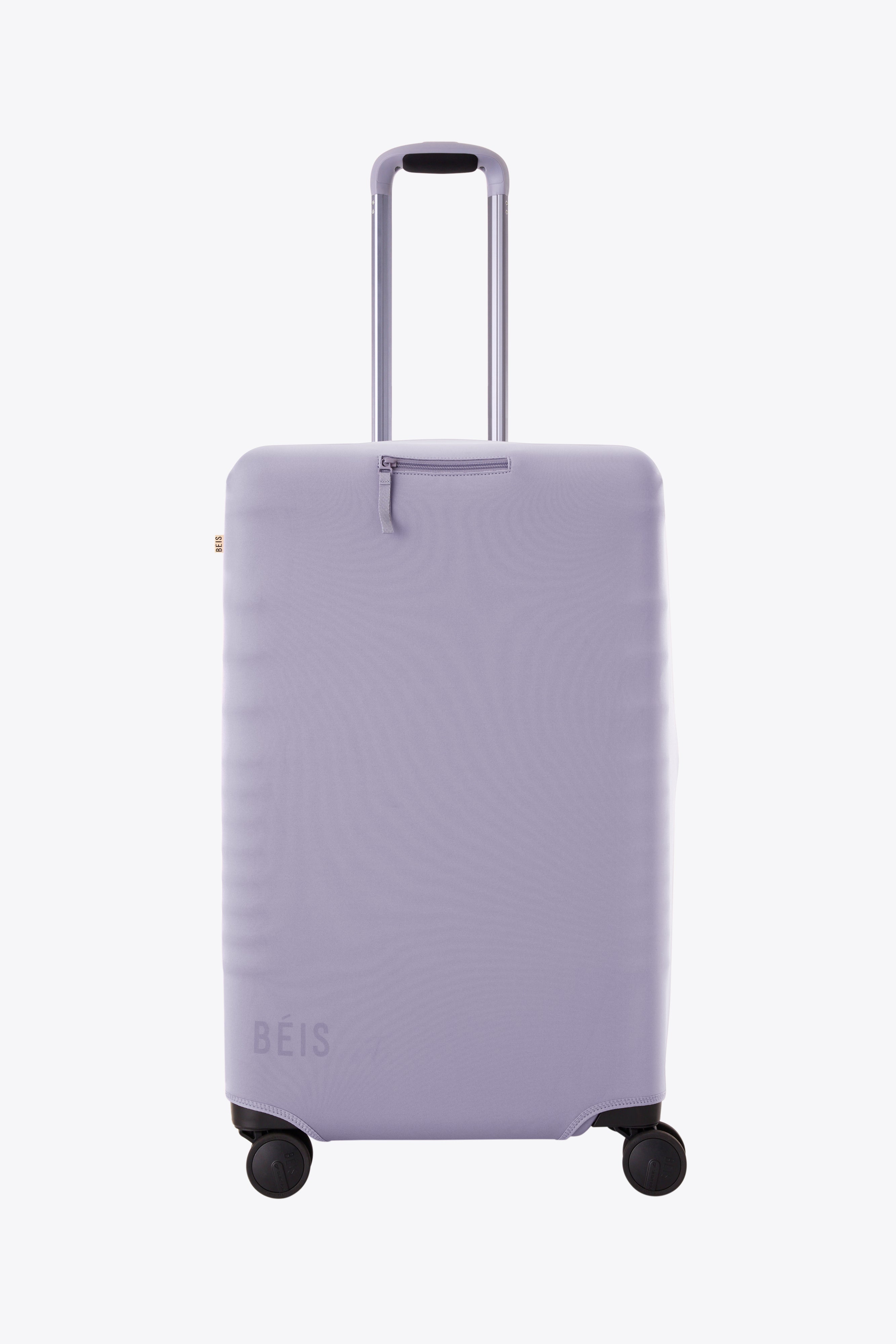 Lavender Medium Check-In Luggage Cover - Durable Waterproof Suitcase Protector for Travel | Perfect for Airplanes, Vacation & Business Trips