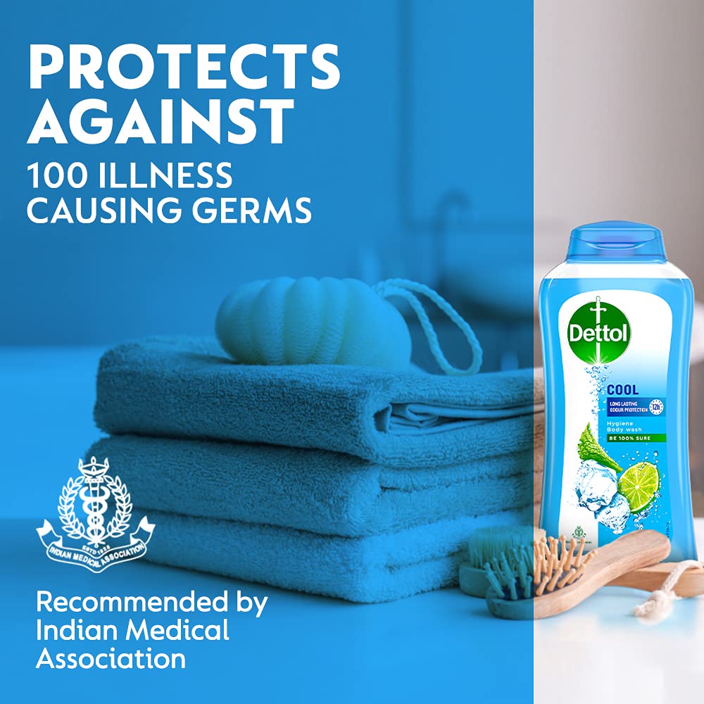Dettol Antiseptic Liquid 1000ml - First Aid, Surface Disinfection & Personal Hygiene | Antibacterial Body Wash 250ml for Men & Women | Soap-Free Shower Gel with 12-Hour Odor Protection | Ideal for Home, Hospital & Gym Use