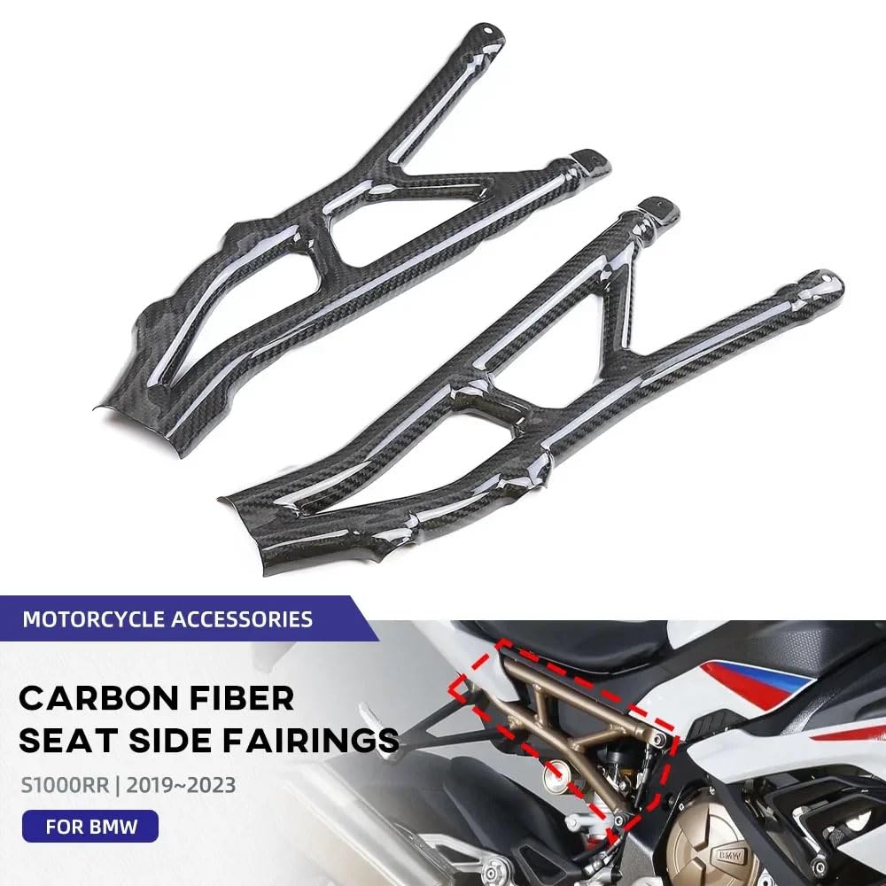 Carbon Fiber Frame Covers for BMW S1000RR/M1000RR/S1000R/M1000R (2019-2024) - Motorcycle Fairing Kit - Lightweight & Durable Protection for Racing & Street Riding