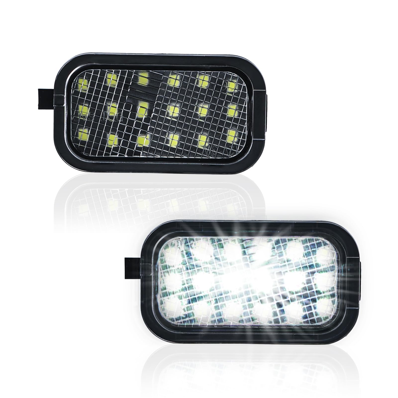 LED Puddle Lights for 2007-2014 Chevy Silverado GMC Sierra 2500HD 3500HD Cadillac Escalade Suburban Tahoe Yukon - 6000K White Waterproof Door Projector Lights (2 Pack) - Perfect for Nighttime Safety and Vehicle Customization