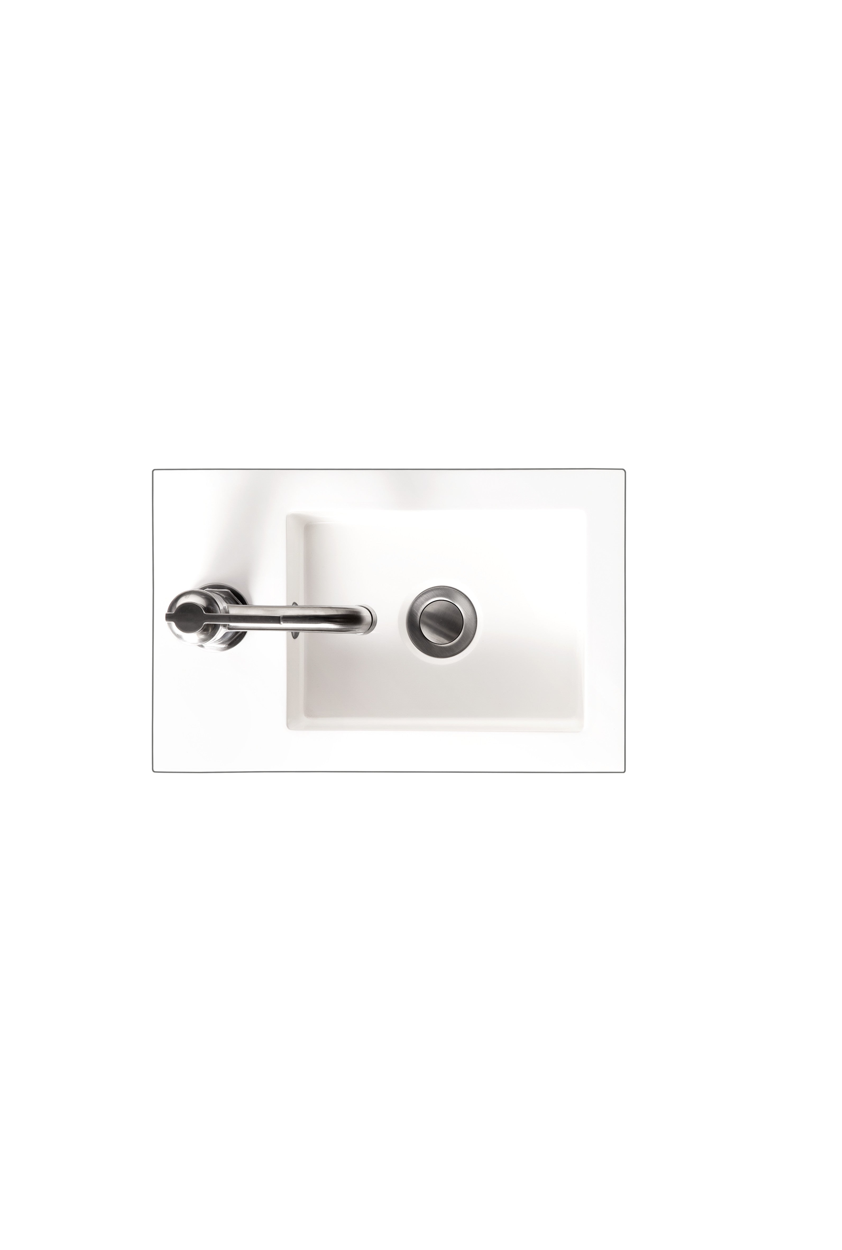 White Glossy Composite Countertop Sink 16W x 10D - Perfect for Kitchen & Bathroom Renovations, Modern Home Upgrades & Small Space Solutions