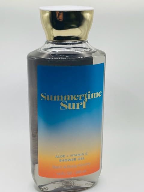 Bath & Body Works Summertime Surf Shower Gel - 10 oz Refreshing Body Wash for Men & Women - Perfect for Beach Days & Summer Travel