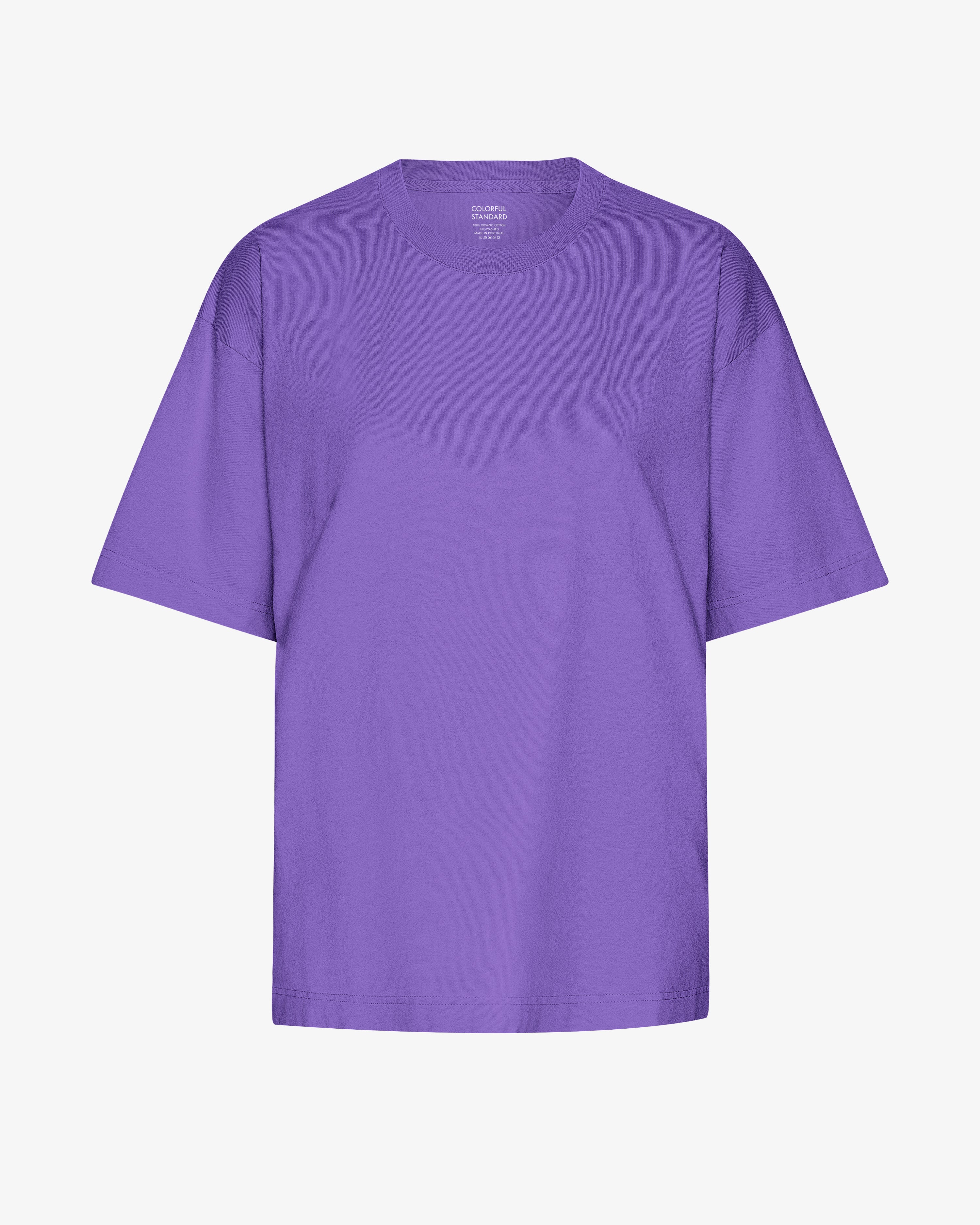 Oversized Organic Cotton T-Shirt for Women - Ultra Violet Purple - Soft Comfortable Loose Fit Tee for Casual Wear, Lounge & Street Style