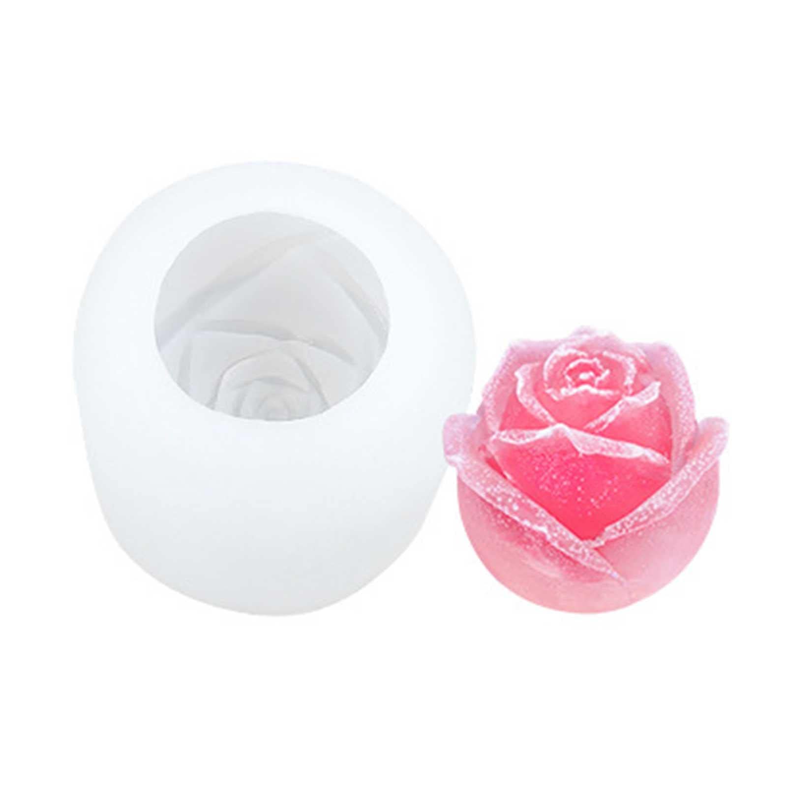 3D Rose Flower Fondant Silicone Molds for DIY Soap, Lotion Bars, Bath Bombs, Wax & Chocolate Decorations - Perfect for Wedding, Birthday & Home Crafting Projects