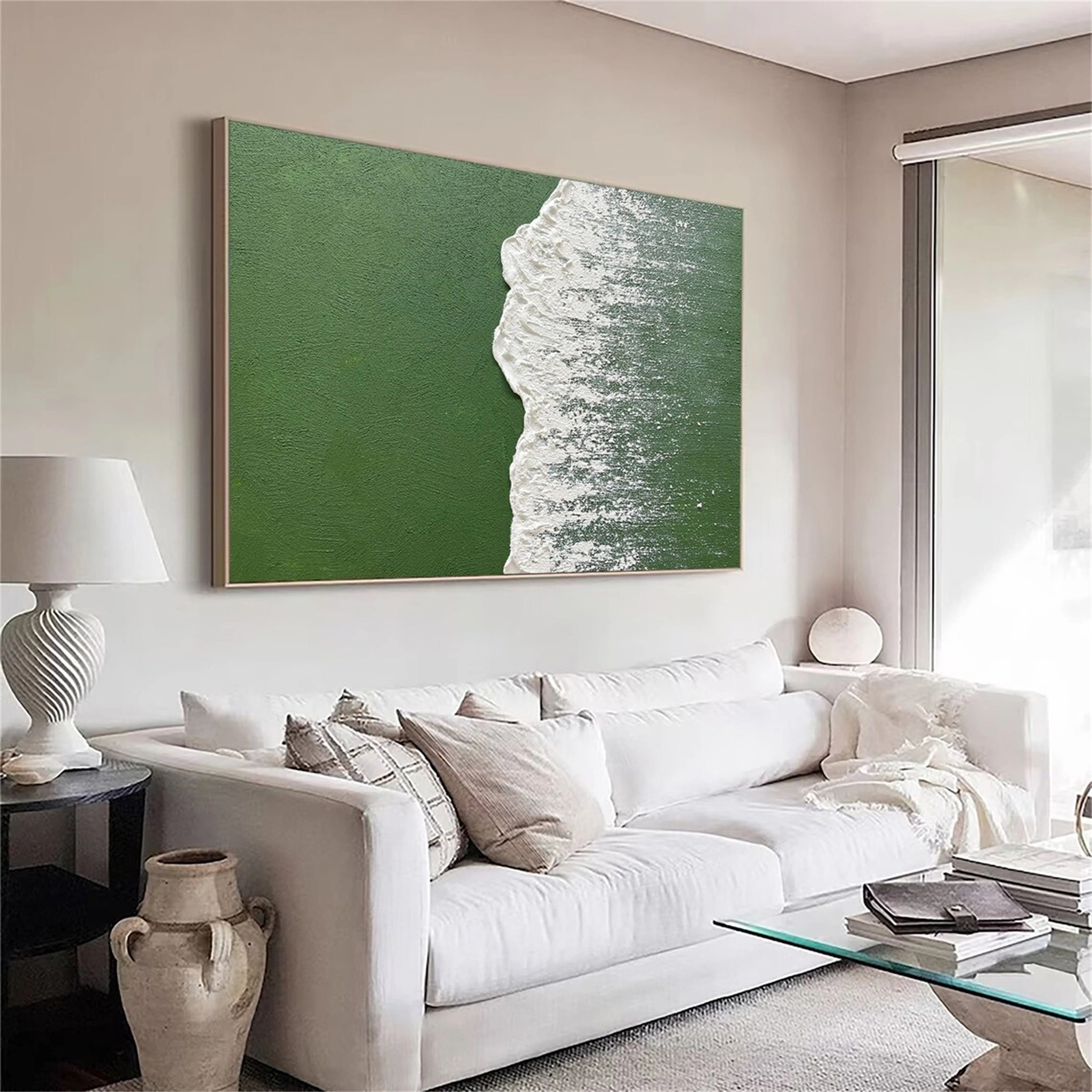 Ocean And Sky Painting #OS 093 - Stunning Seascape Wall Art for Home & Office Decor | Perfect for Living Room, Bedroom, or Coastal Themed Spaces