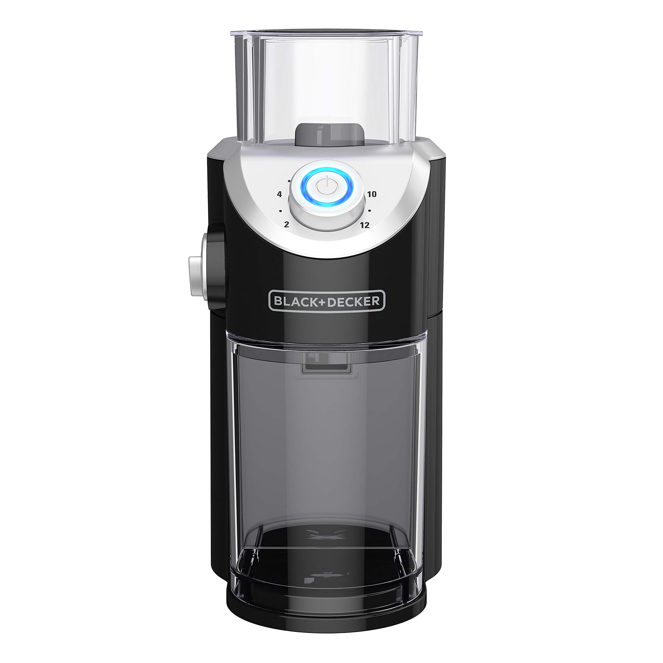 BLACK+DECKER CBM310BD Electric Burr Mill Coffee Grinder for Fresh Ground Coffee, Black - Perfect for Home, Office & Espresso Brewing