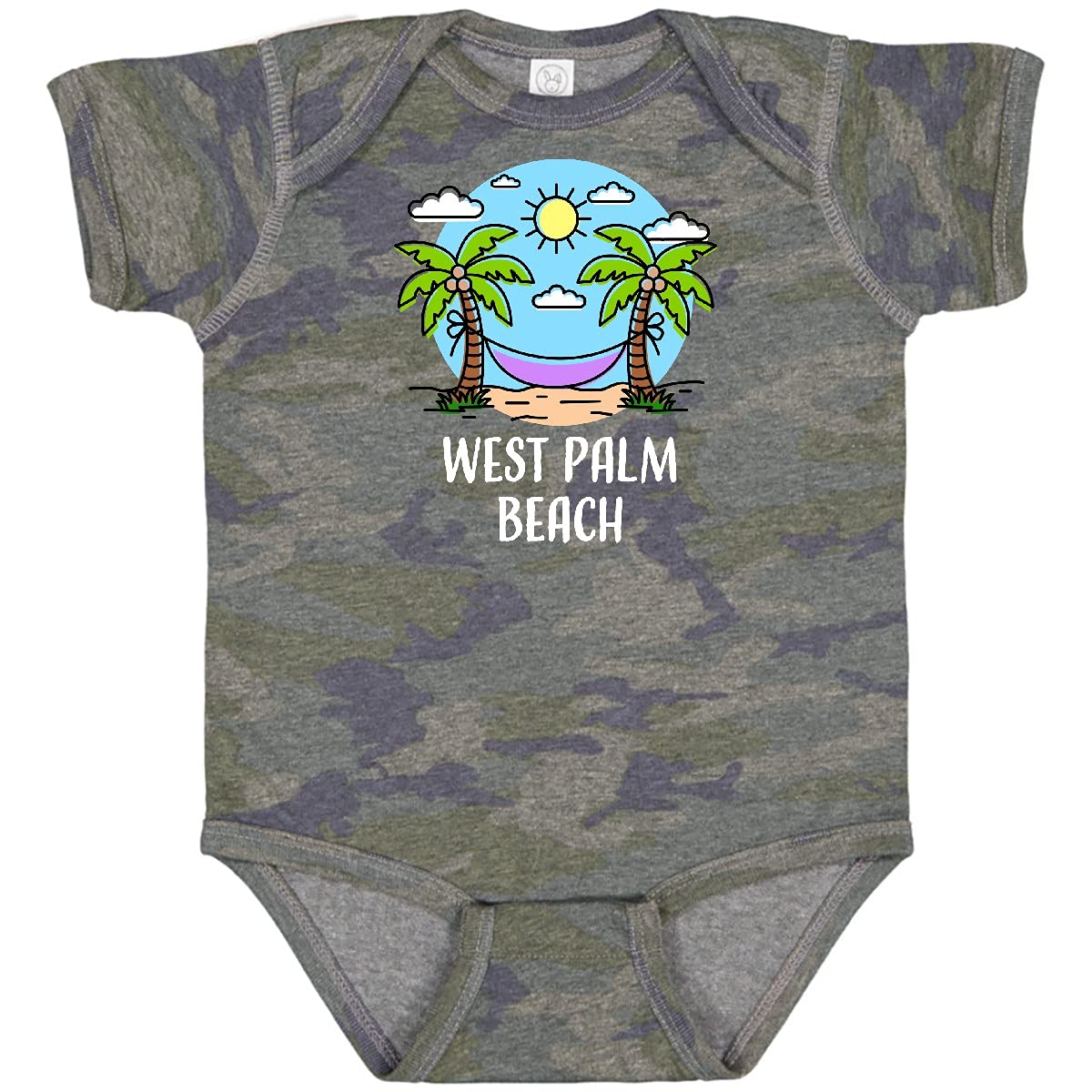 Inktastic Summer Vacation in West Palm Beach Baby Bodysuit - Soft Cotton Cute Infant Onesie for Beach Trips & Family Photos