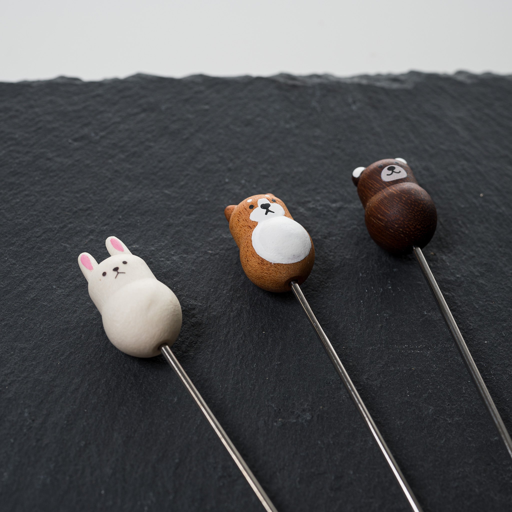 Handmade Animal-Themed Dessert Spoons - Set of 3 Adorable Designs for Kids Parties, Baby Showers & Ice Cream Treats
