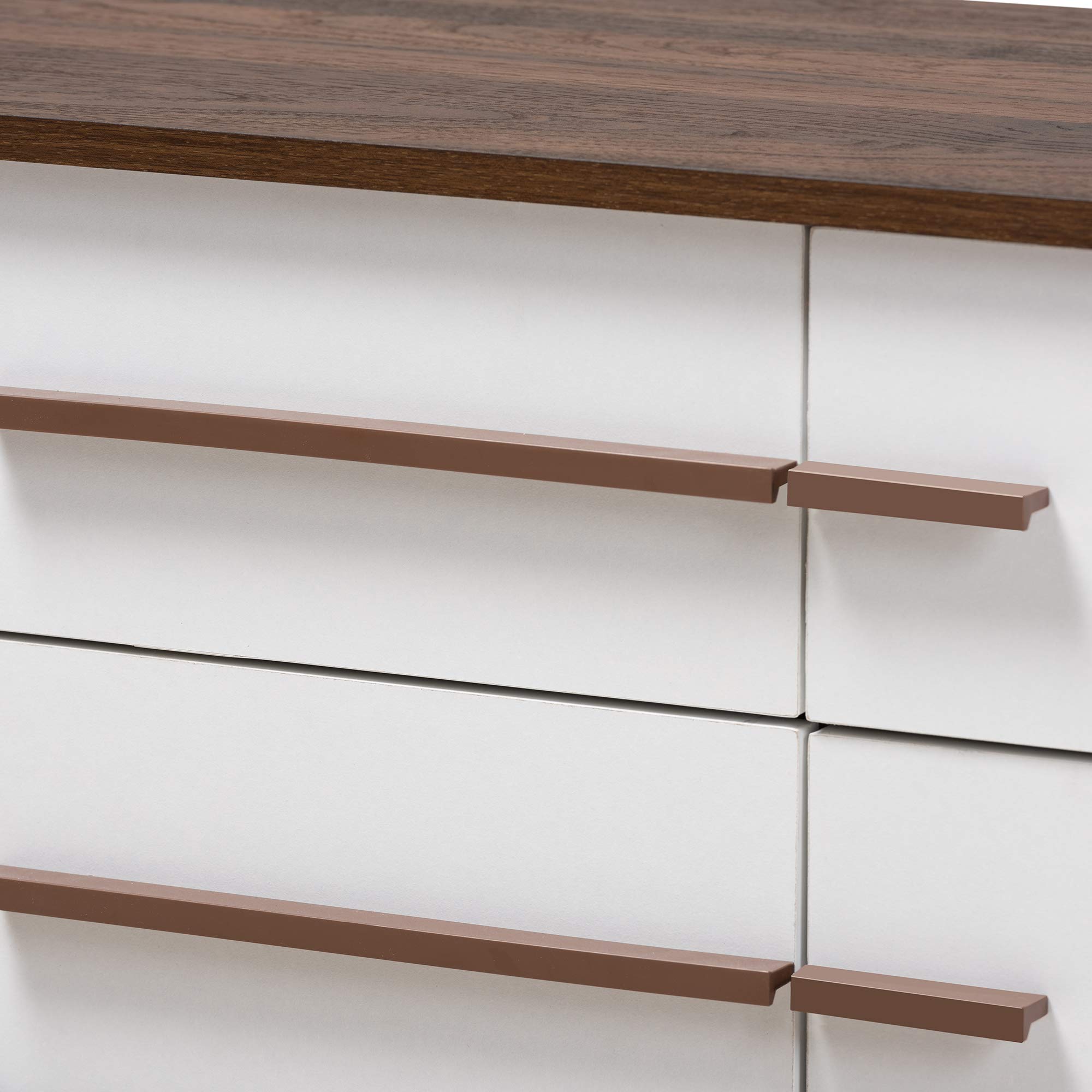 Baxton Studio Modern White TV Stand with Storage Shelf - Perfect for Living Room, Bedroom & Home Theater Entertainment Centers