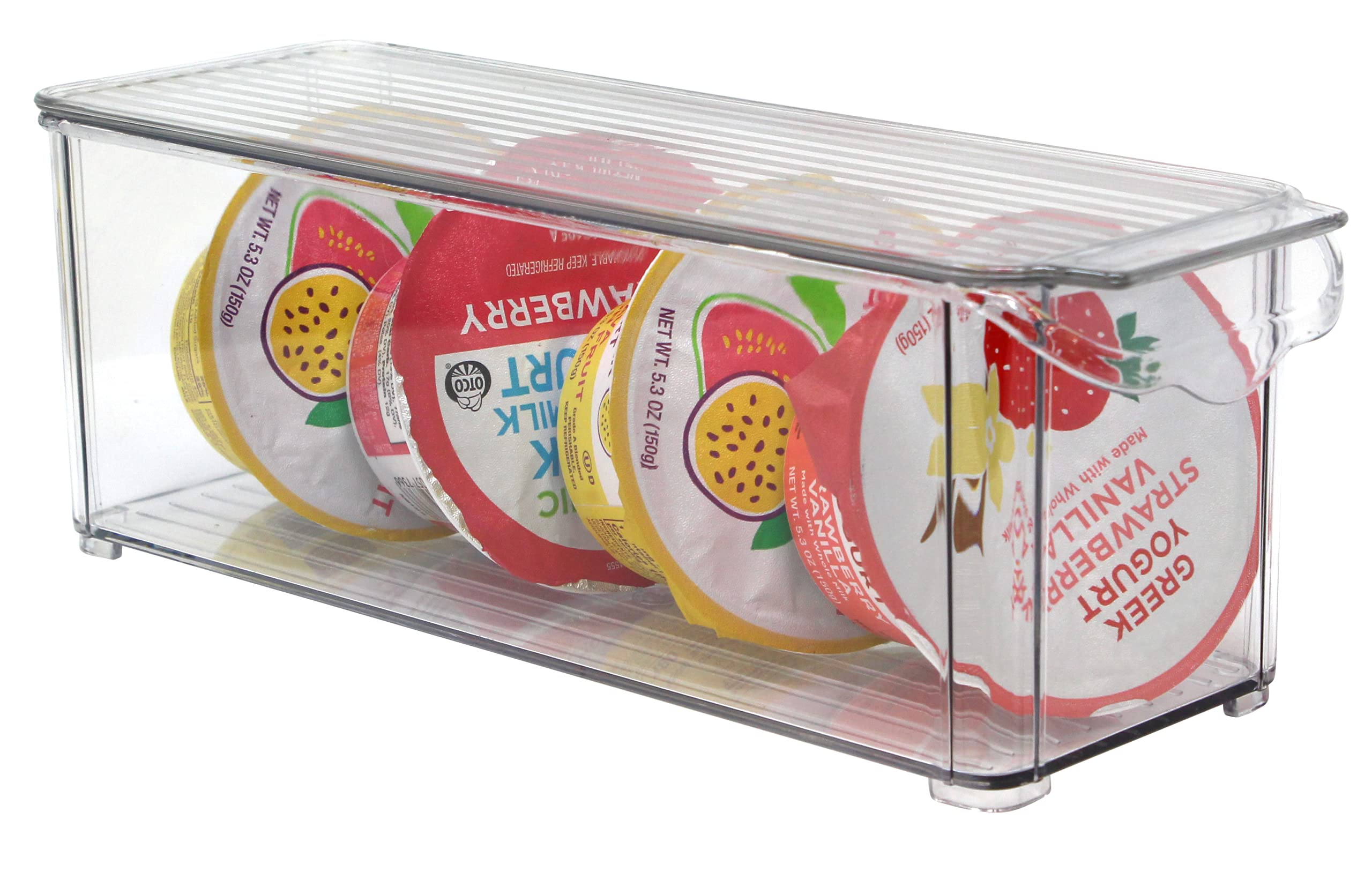 Airtight Plastic Food Storage Containers with Lids & Handles - Kitchen, Pantry, Fridge Organizer for Snacks, Fruits, Vegetables | Perfect for Meal Prep, Leftovers & Food Preservation