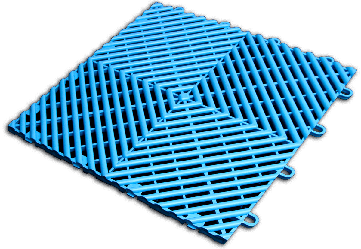 RACEDECK Free Flow Self Draining Garage Floor Tiles - Interlocking Modular Flooring System for Home Garage, Workshop & Car Showroom - Waterproof & Heavy Duty Protection