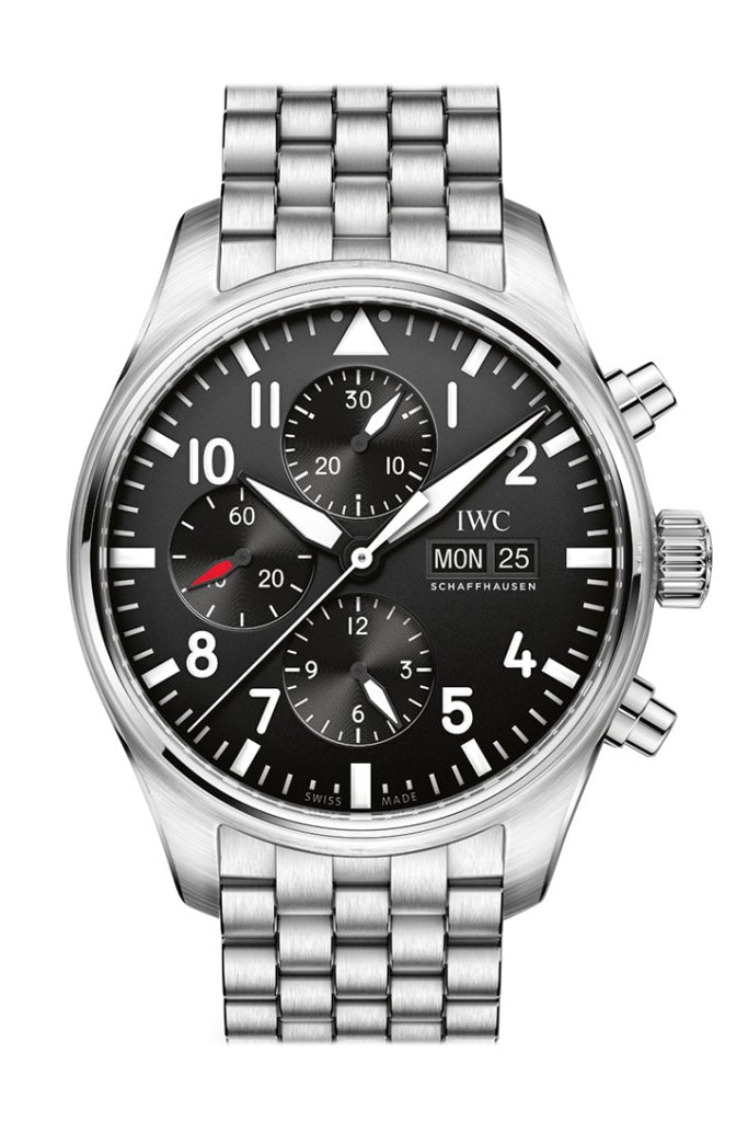 IWC Pilot Automatic Chronograph Black Dial Men's Watch IW377710 - Luxury Swiss Aviation Timepiece for Business & Formal Occasions