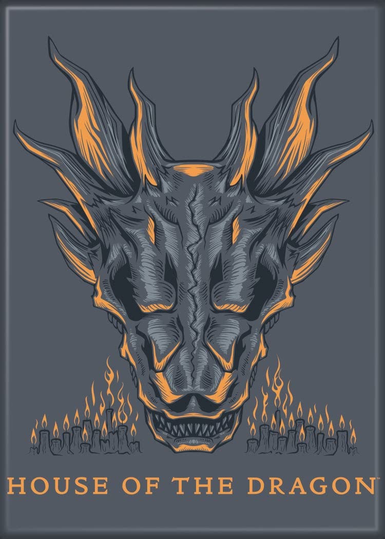 House of The Dragon Fridge Magnet - 2.5x3.5 Inch for Refrigerators & Lockers - GOT Collectible Decor