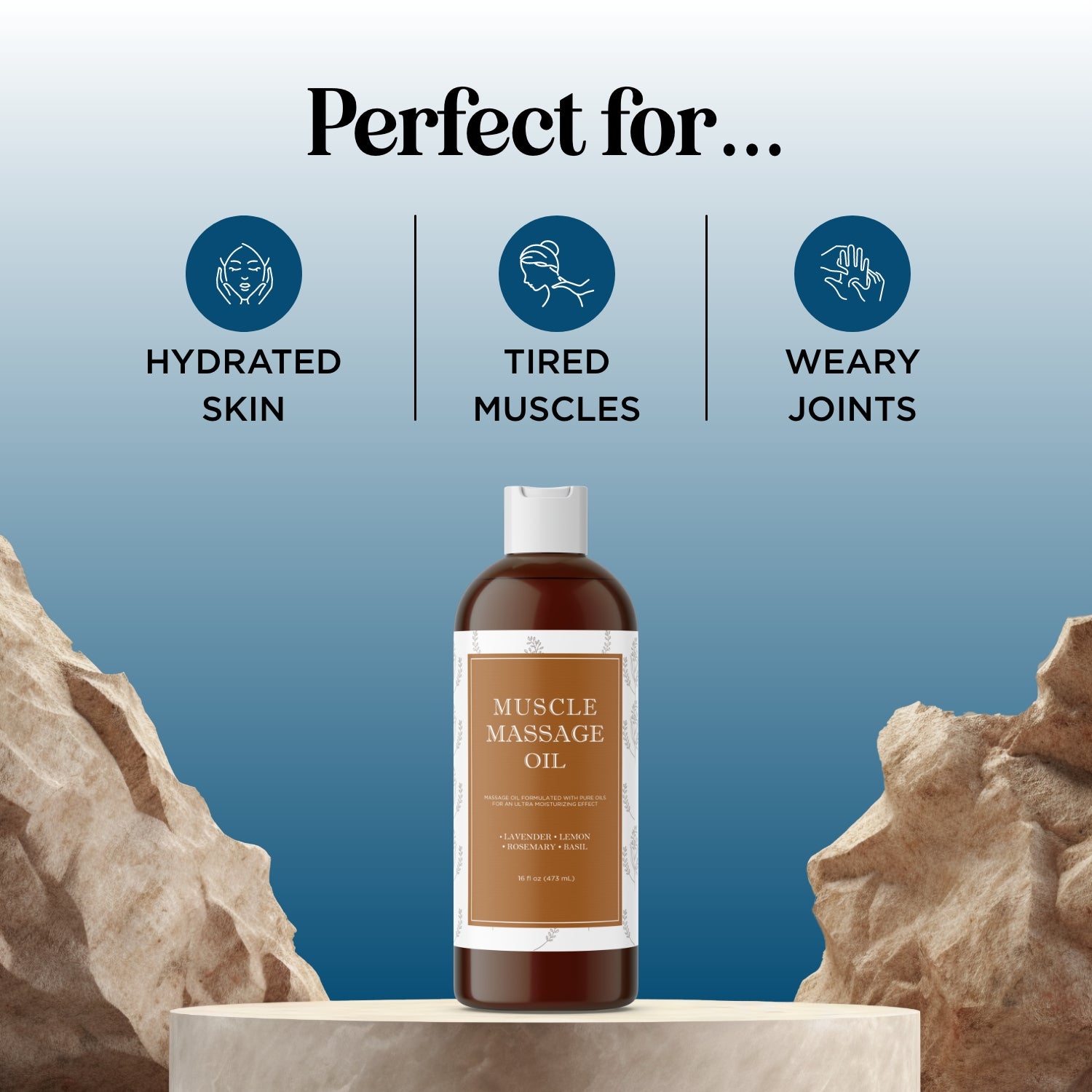 Premium Muscle Massage Oil for Pain Relief & Recovery - Deep Tissue Relaxation for Athletes & Active Lifestyles - Post-Workout, Yoga & Spa Use