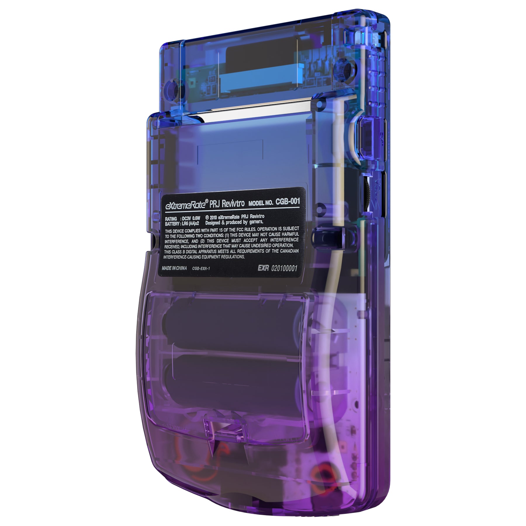 eXtremeRate IPS Ready Upgraded GBC Replacement Shell with Buttons for Gameboy Color - Compatible with GBC OSD IPS, Regular IPS & Standard LCD - Gradient Translucent Bluebell - Perfect for Gaming Enthusiasts and Retro Console Modding