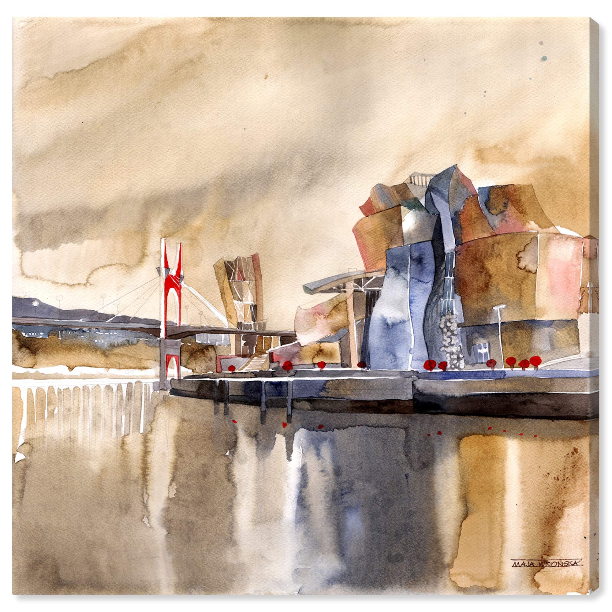 Bilbo by Maja Wronska - Stunning Cities & Skylines Wall Art Canvas Prints | Perfect for Home & Office Decor