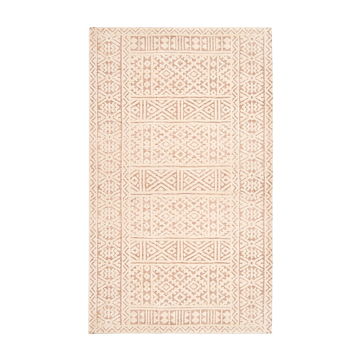 Bobbie Textured Tribal Rug - Handwoven Boho Chic Area Rug for Living Room, Bedroom, or Office - Soft & Durable Home Decor