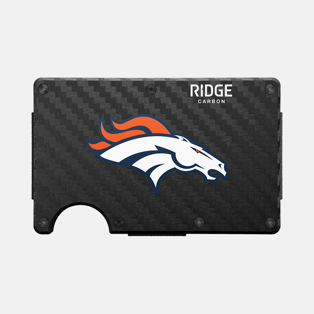 Denver Broncos Carbon Fiber 3K Car Accessories Kit - Perfect for Broncos Fans & Car Enthusiasts | Great for Gifts, Tailgating & Game Day Decorations