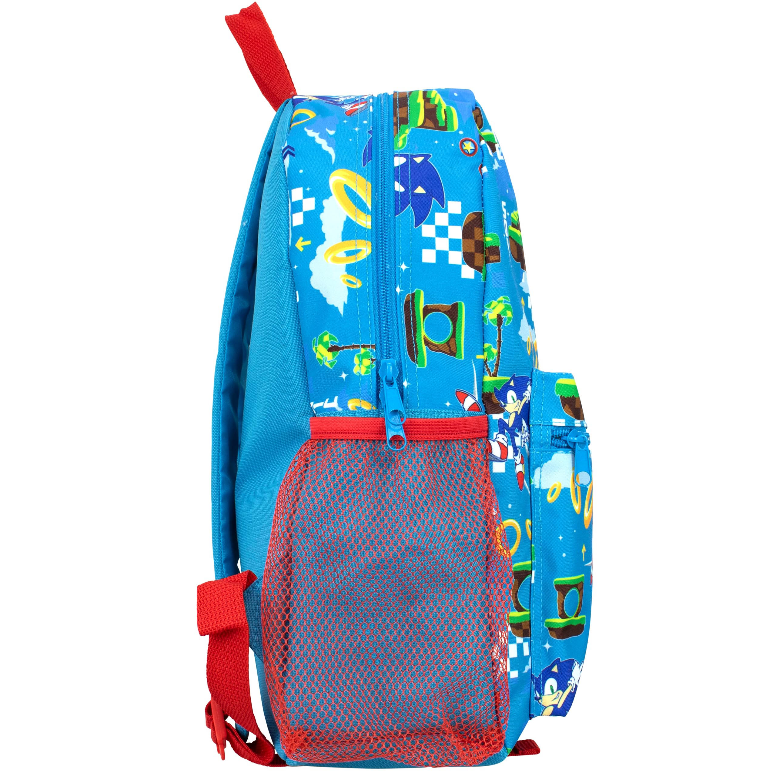 Sonic The Hedgehog Backpack Set for Kids - Blue School Backpack with Matching Lunch Bag, Pencil Case & Water Bottle | Perfect for School, Travel & Daily Use