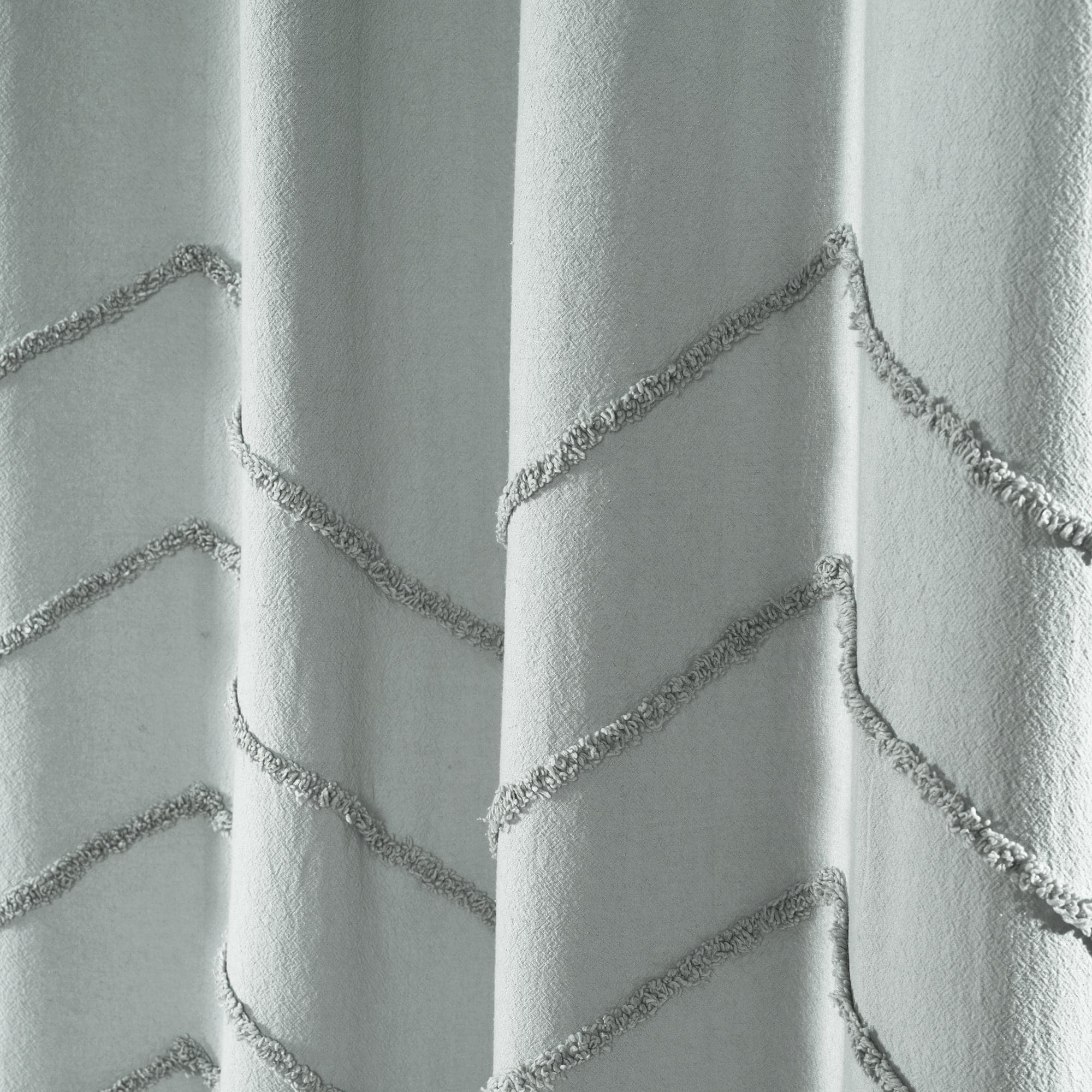 Soft Chenille Chevron Window Curtain Panel Set - Blackout Thermal Insulated Drapes for Living Room & Bedroom