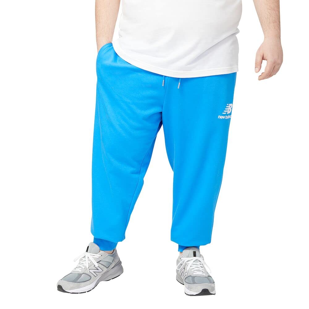 New Balance Men's NB Essentials Stacked Logo Sweatpants - Comfortable Joggers for Casual Wear, Gym & Lounge