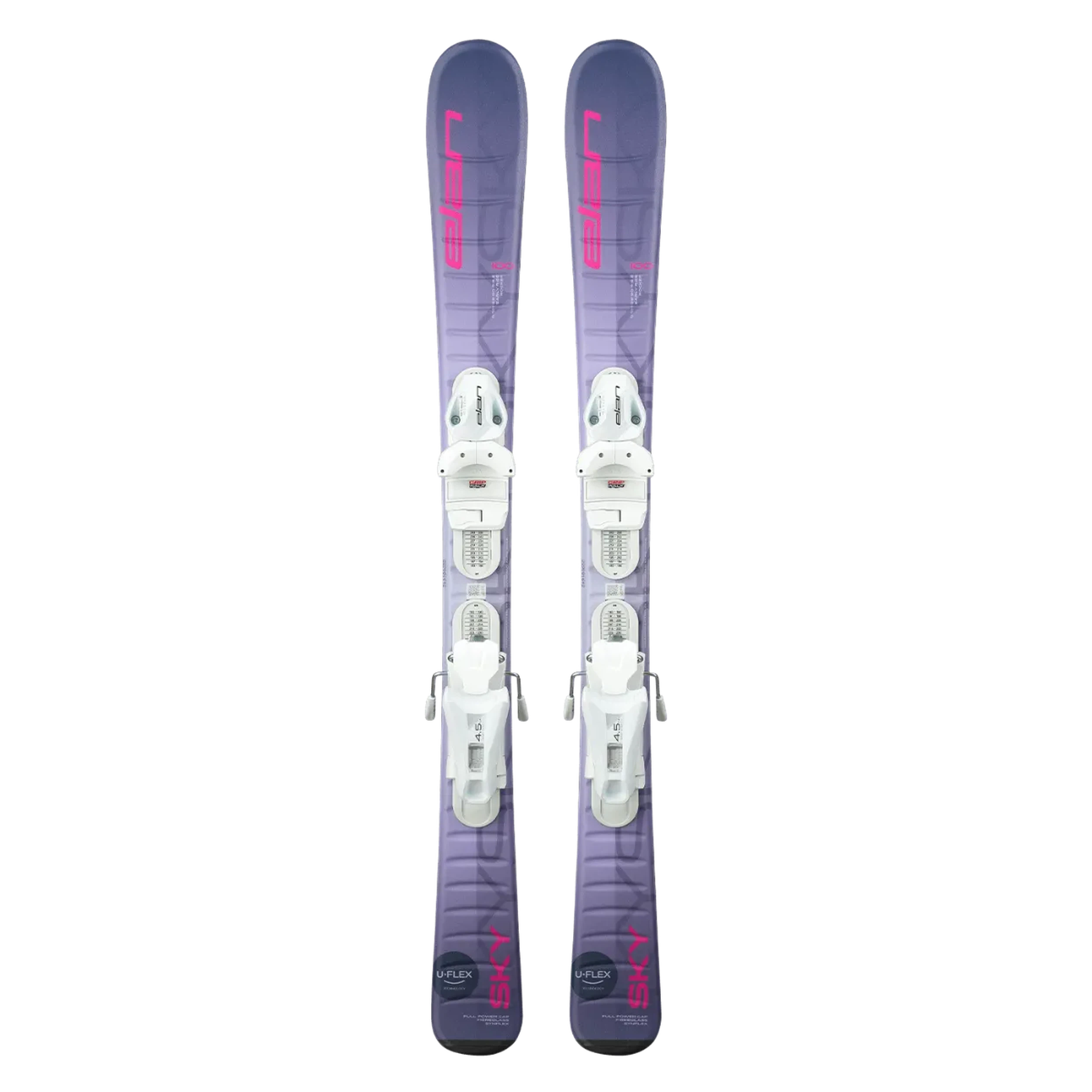 Elan SKY Junior Ski with EL 4.5 DB929022 Bindings - Perfect for Young Skiers | 2025 Model | Ideal for Beginner to Intermediate Skiers on Slopes and Family Ski Trips