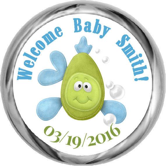 Fish Tales Stickers - Kisses Candy for Boys - Perfect for Scrapbooking, School Projects & Gift Wrapping