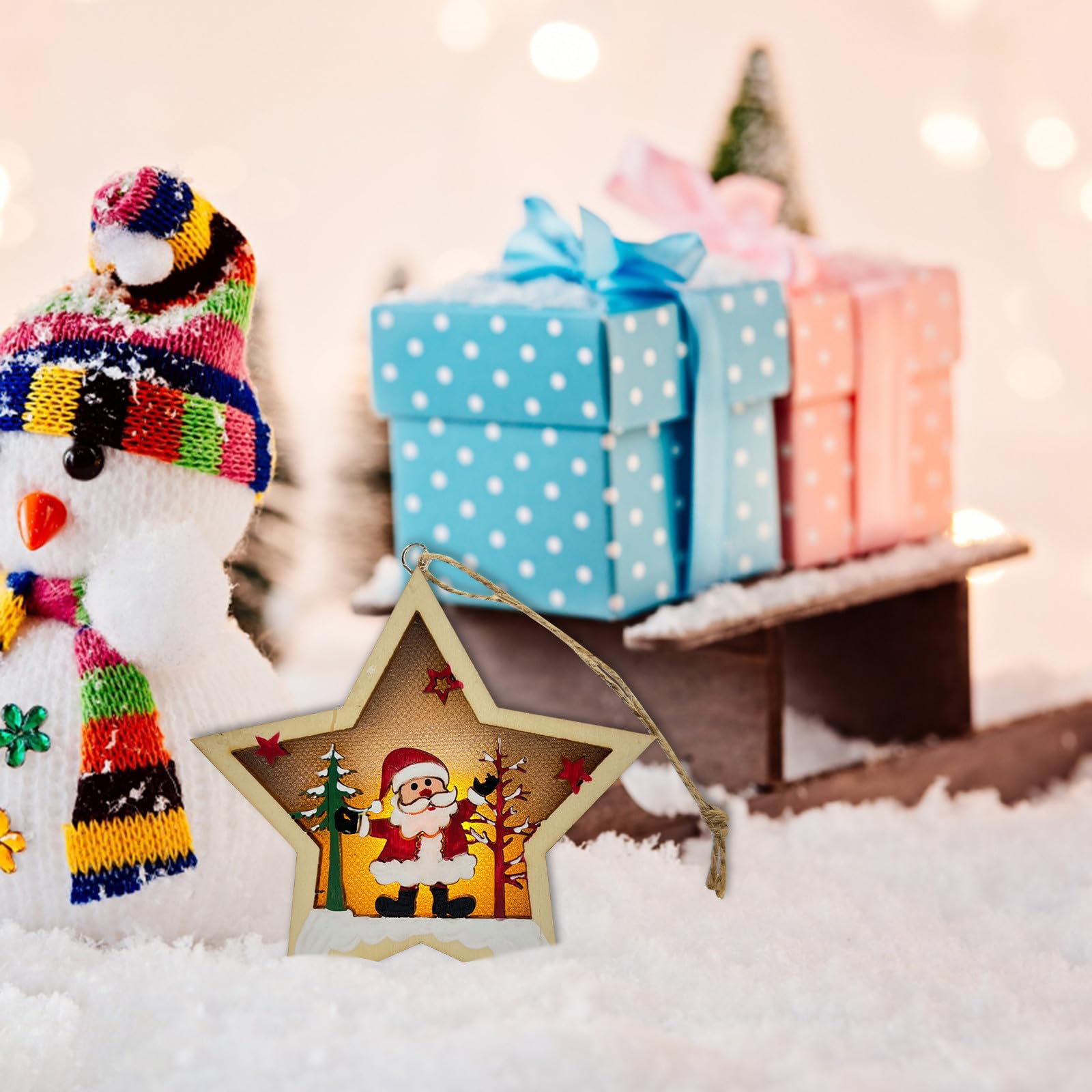 LED Glowing Snowman Night Light - Christmas Table Decoration & Wind Lamp | Cute Holiday Decor Under $5 | Perfect for Bedroom, Living Room & Christmas Tree Decorating
