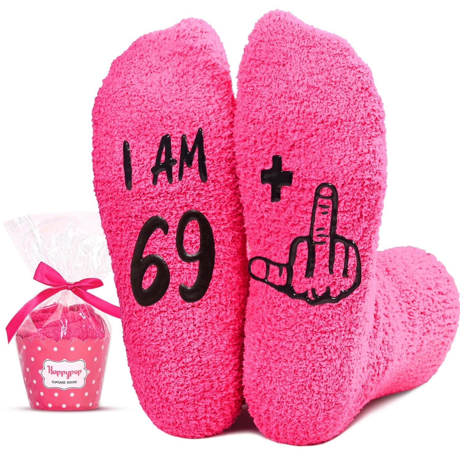 HappyPop 70th Birthday Gifts for Women & Men - Cozy Fuzzy 70th Birthday Socks for 70 Year Olds | Perfect Retirement Gift & Funny Celebration Present for Grandparents, Parents & Friends