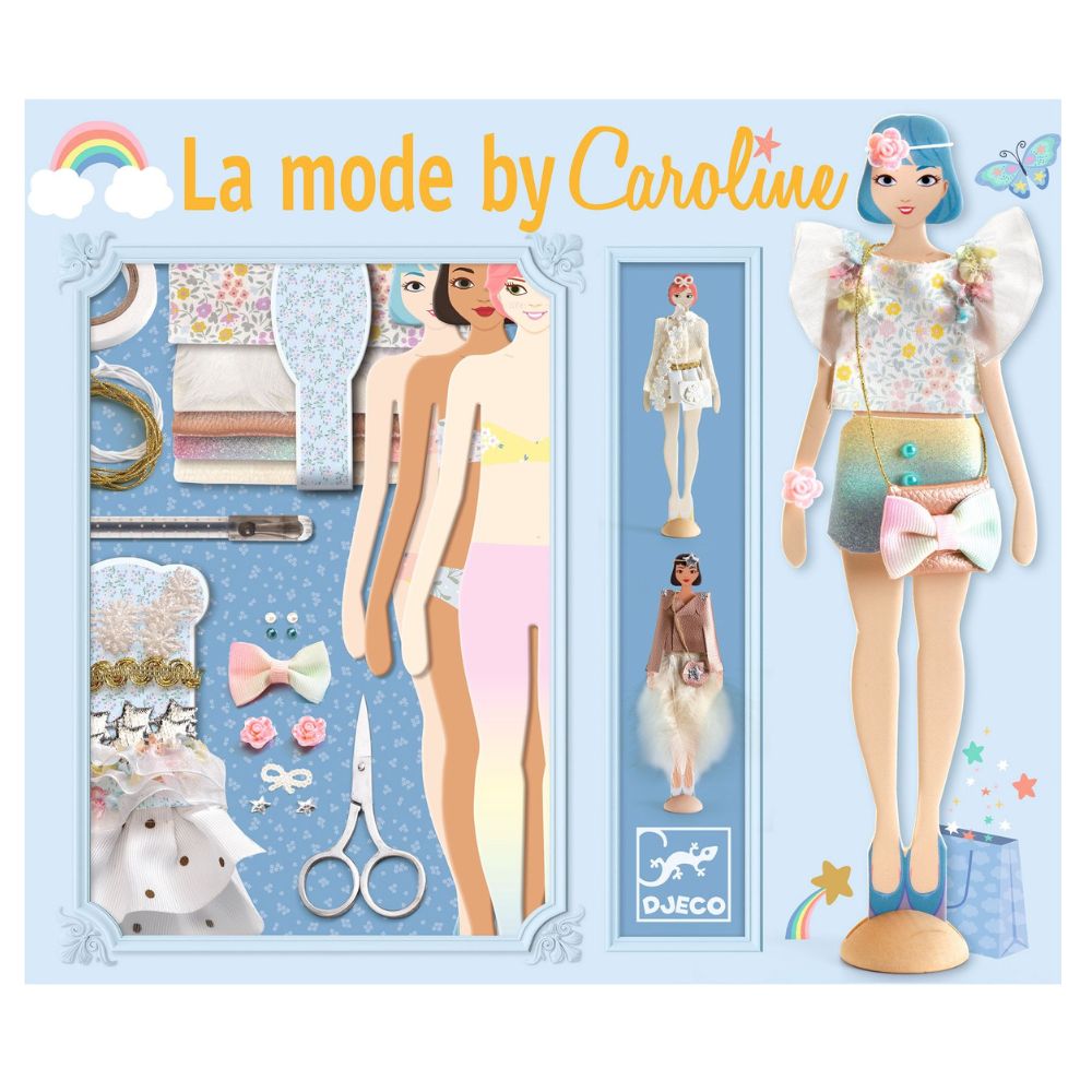 Djeco Fashion By Caroline - Creative Fashion Design Toy for Kids | Pretend Play & Dress Up Fun
