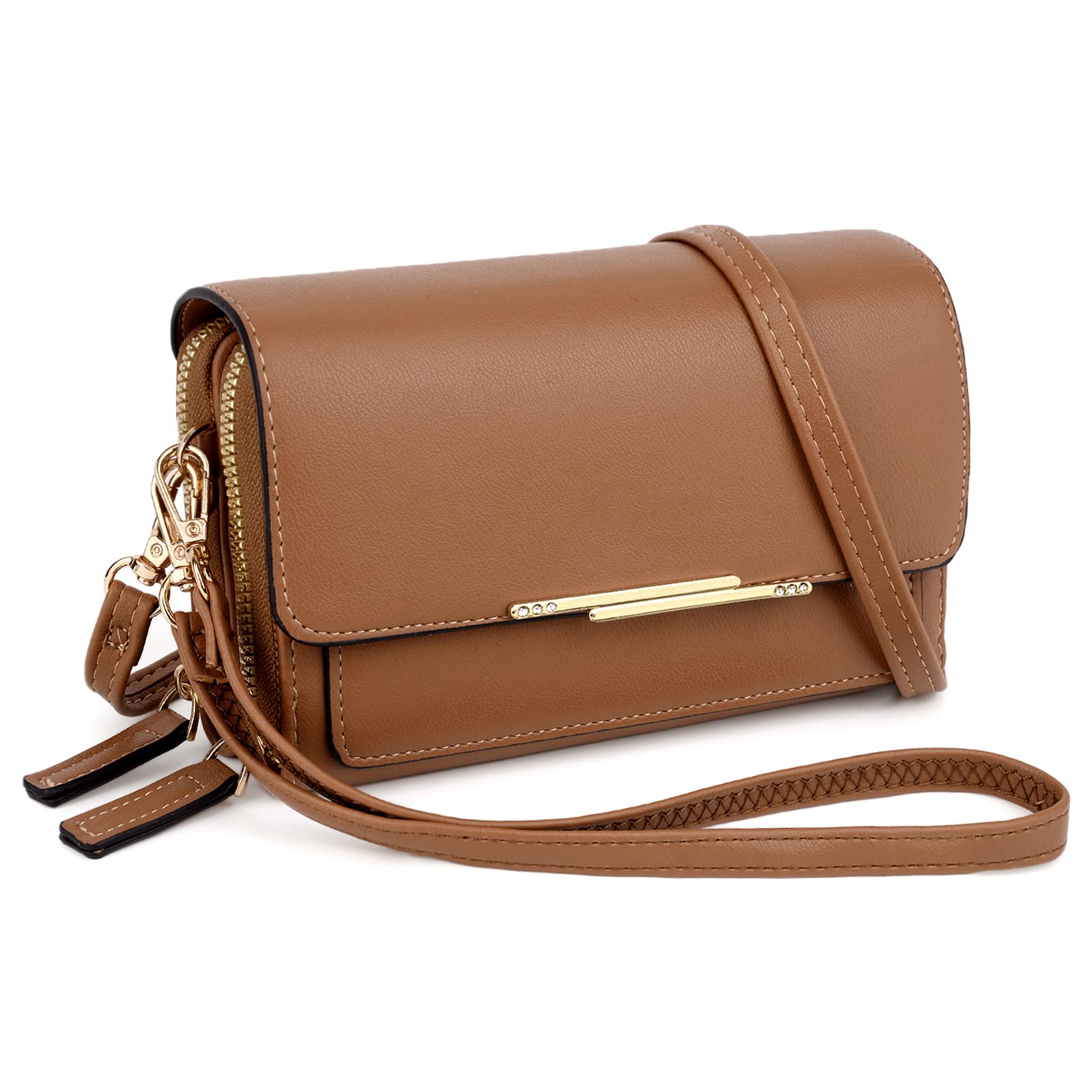 UTO Women's Small Crossbody Bag with Wristlet - Phone & Card Holder for Daily Use