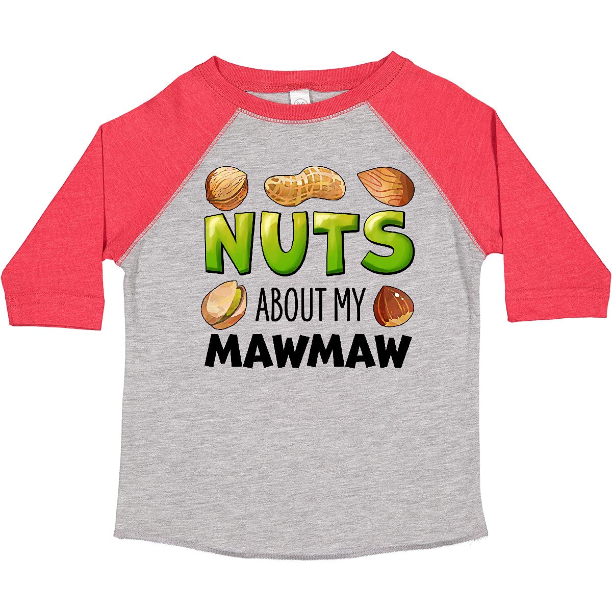 Inktastic 'Nuts About My Mawmaw' Peanut Almond Pistachio Toddler T-Shirt - Cute Graphic Tee for Grandparents Day, Family Reunions & Toddler Outfits