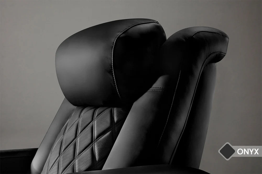 Valencia 2025 New Tuscany Ultimate Luxury Leather Home Theater Seating - 3-Seater Row in Premium Onyx Black | Perfect for Home Cinemas, Media Rooms & Luxury Home Theaters