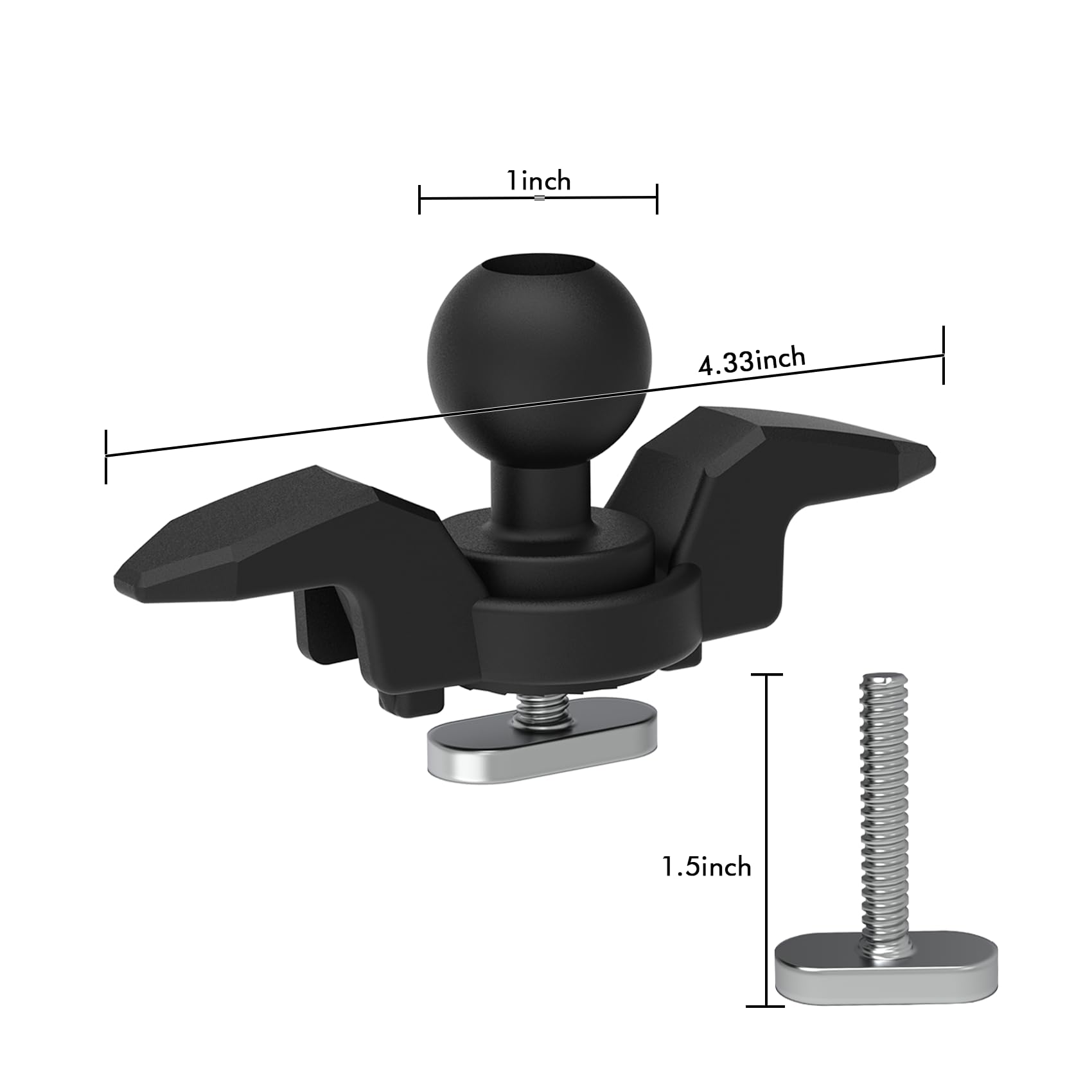 1007 Kayak Anchor Cleat - Light/Medium Duty Polymer Track Mount for Kayaks | Low Profile Design | Perfect for Fishing, Camping & Water Sports