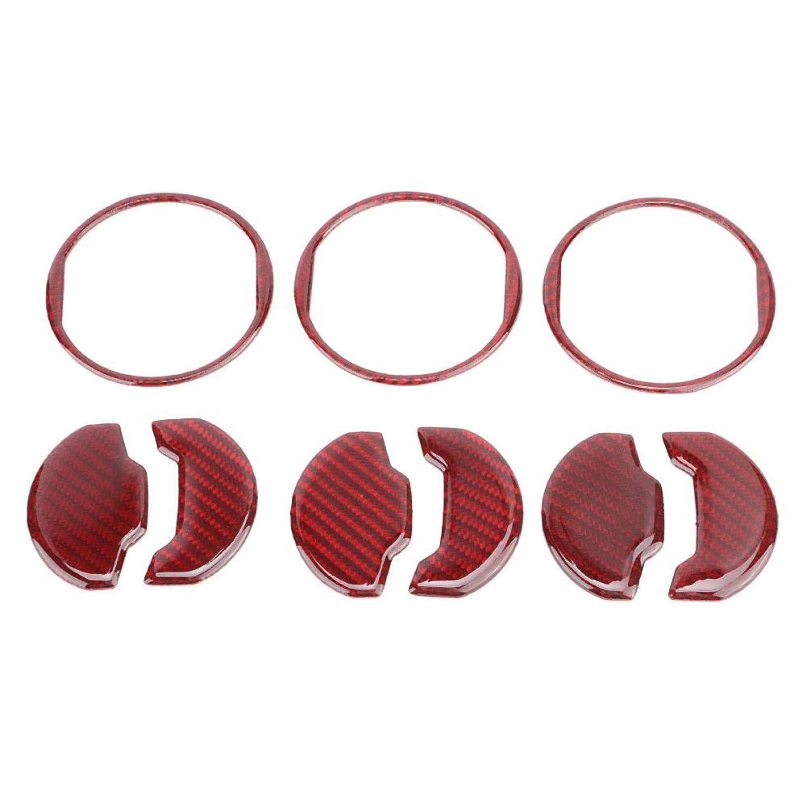 Qiilu Air Vent Cover Trim for Ford Mustang 2015-2019 - AC Outlet Frame Decoration, Car Air Vent Stickers & Accessories - Perfect for Interior Customization & Style Upgrade