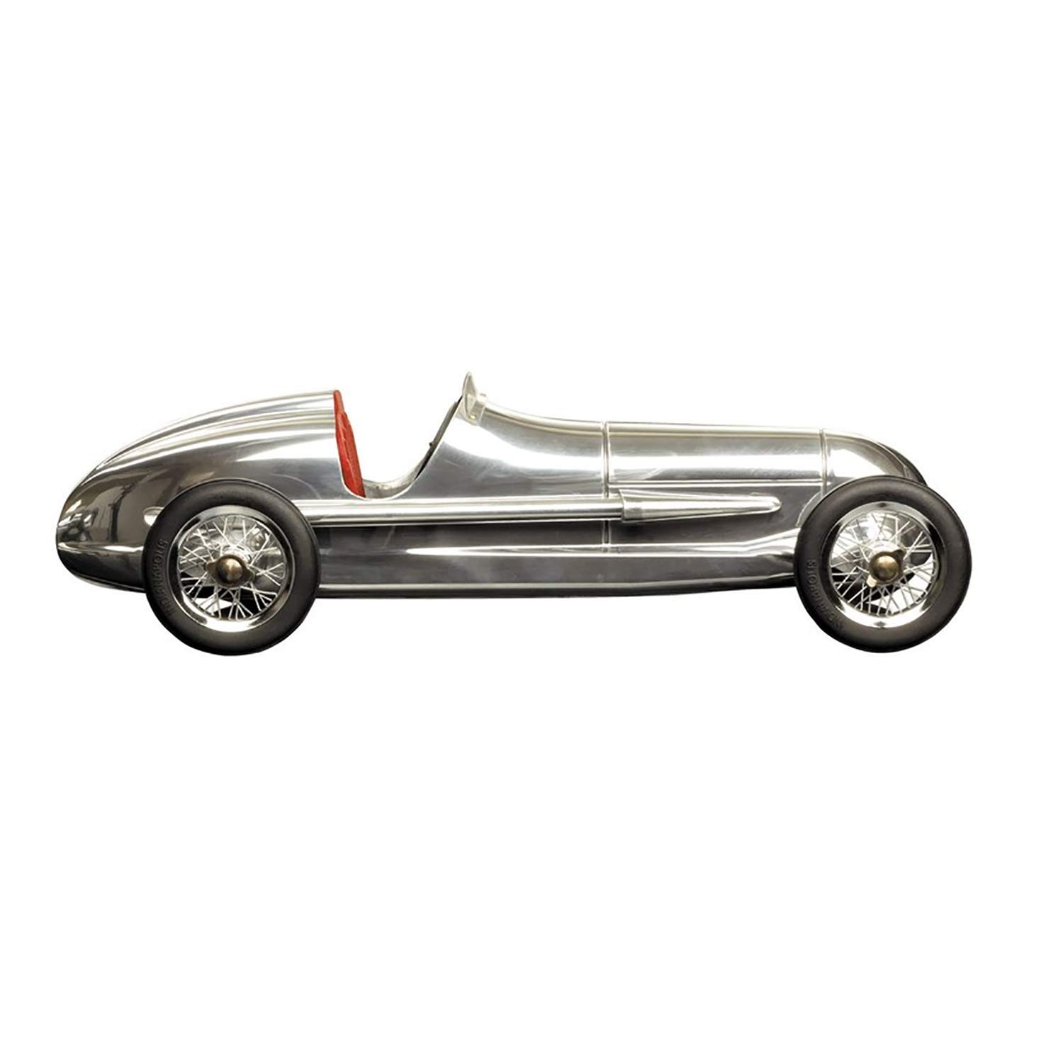 Authentic Silver Arrow Model Car with Red Seat - Vintage Racing Collectible for Display & Gifts