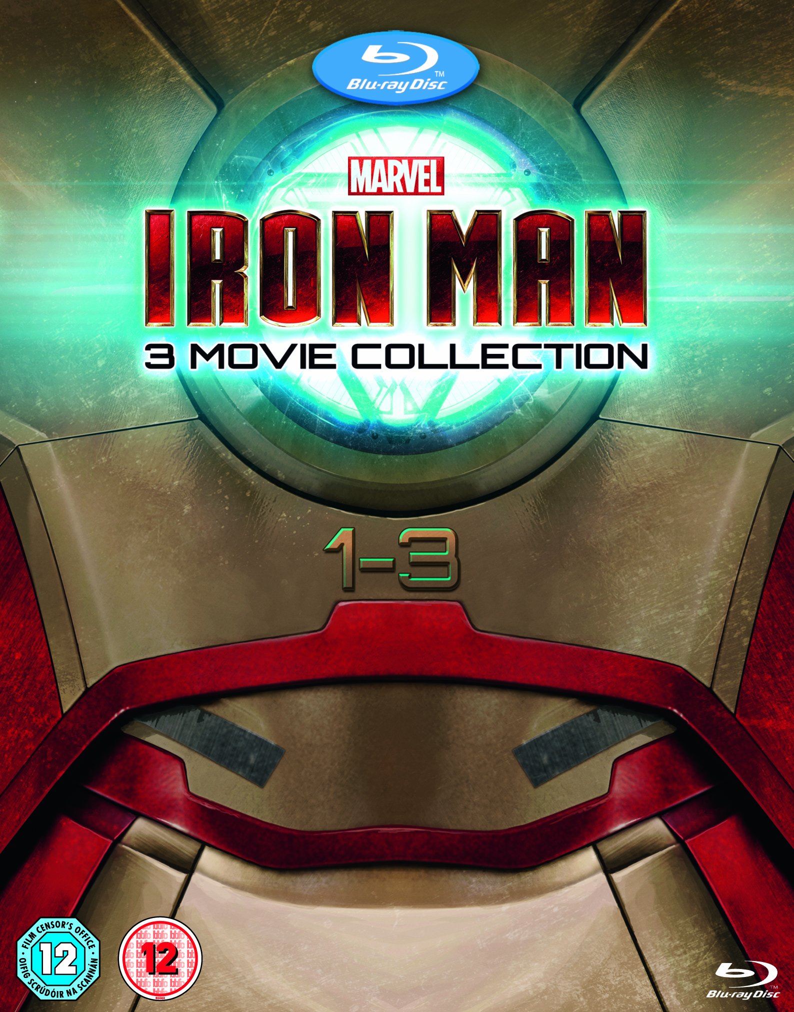 Iron Man Trilogy Blu-ray Collection - Iron Man, Iron Man 2 & Iron Man 3 Movies - Marvel Superhero Action Films - Perfect for Movie Nights & Marvel Fans Gift