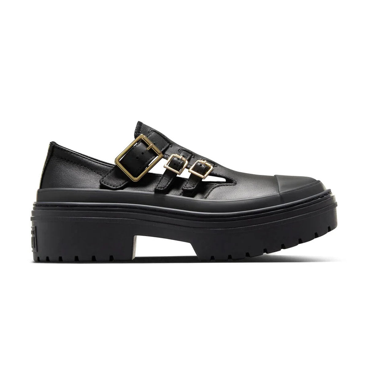 Chuck Taylor All Star Lugged Heel Mary Jane Platform Shoes - Black Gold | Classic Sneakers for Women | Perfect for Casual Outfits, Street Style & Everyday Wear