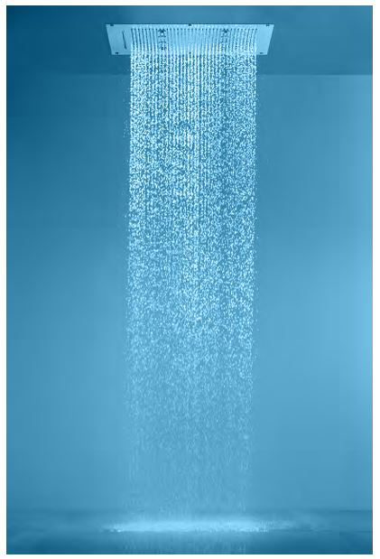 Aquaform Contrast Shower Head - High Pressure Rainfall Showerhead with 6 Spray Modes, Water Saving Design for Relaxing Spa Experience - Perfect for Bathroom, Hotel, and Home Use