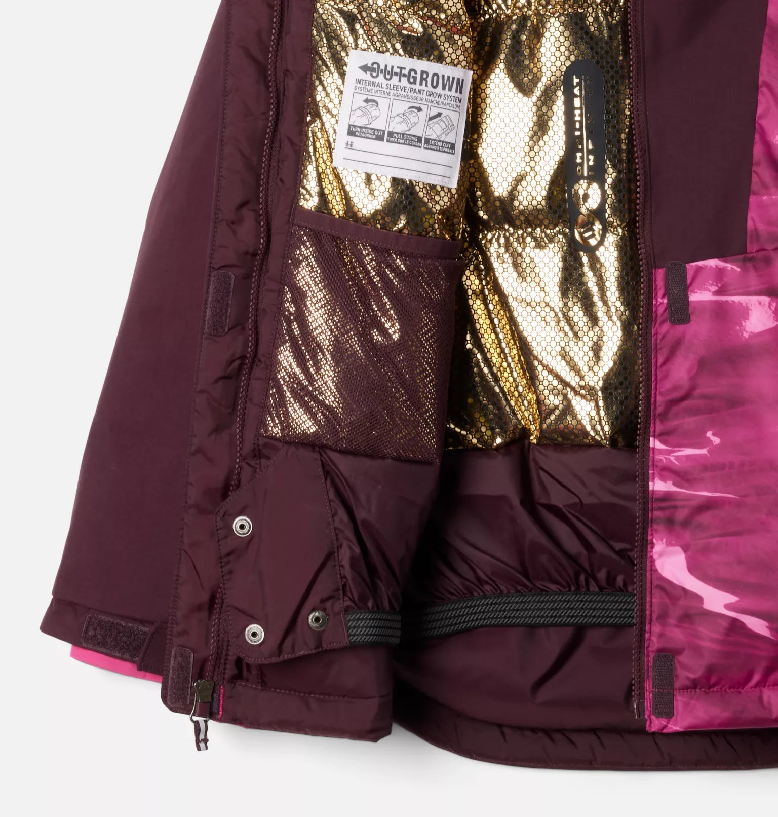 Columbia Women's Pink Ice Windblown/Moonvista Mighty Mogul III Waterproof Ski Jacket - Warm Winter Snowboarding Coat for Outdoor Mountain Adventures