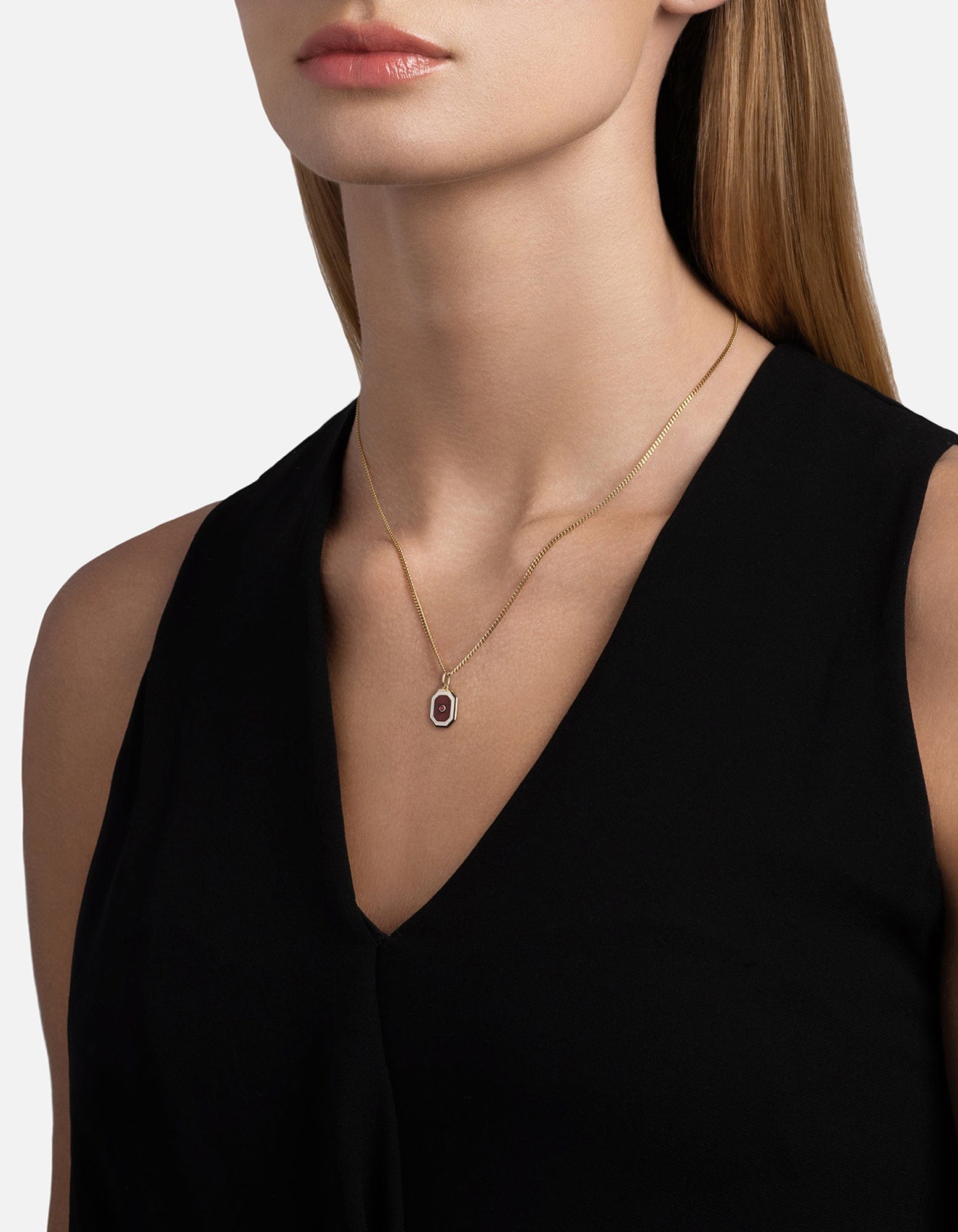 Umbra Garnet Necklace - 18K Gold Vermeil & Genuine Red Garnet Gemstone Jewelry for Women, Perfect for Weddings, Parties & Special Occasions