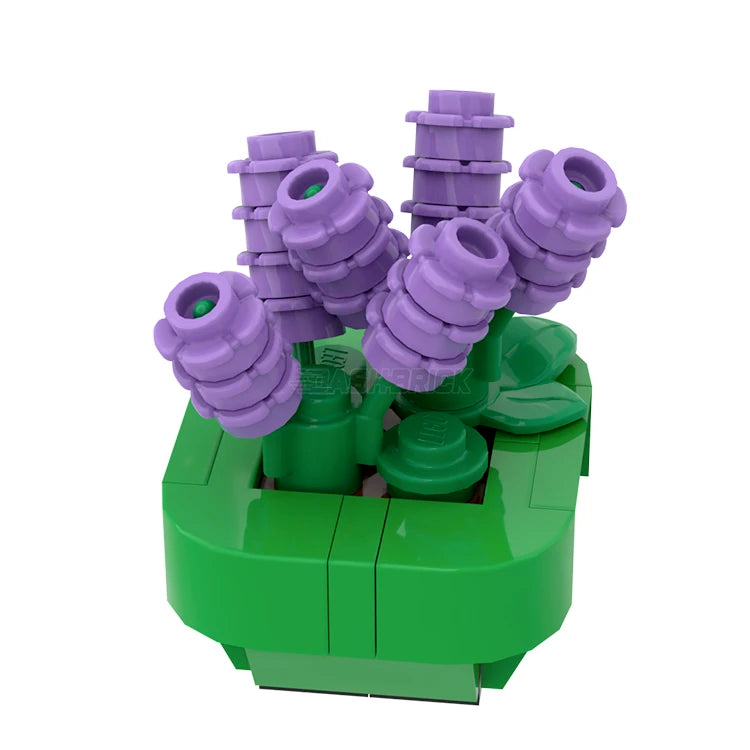 LEGO Brickanicals #7 Lavender Building Kit - MiniMOC Botanical Set for Creative Play, Home Decor & Gift Ideas