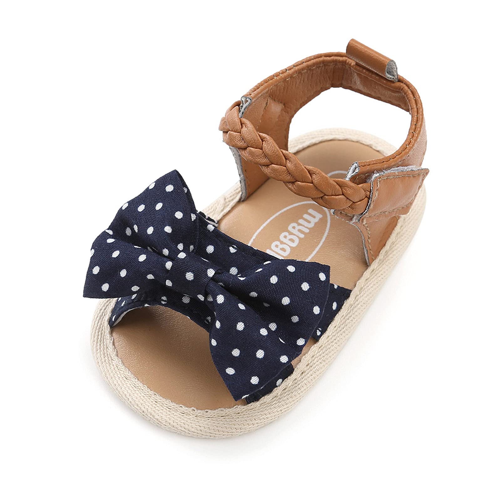 Non-Slip Baby Girl Sandals - Soft Bow Flat Shoes for Walking & Play