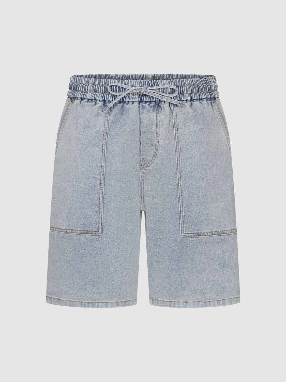 Stylish Denim Drawstring Shorts for Men & Women - Comfortable Casual Summer Shorts for Outdoor Activities, Travel, and Beach Wear