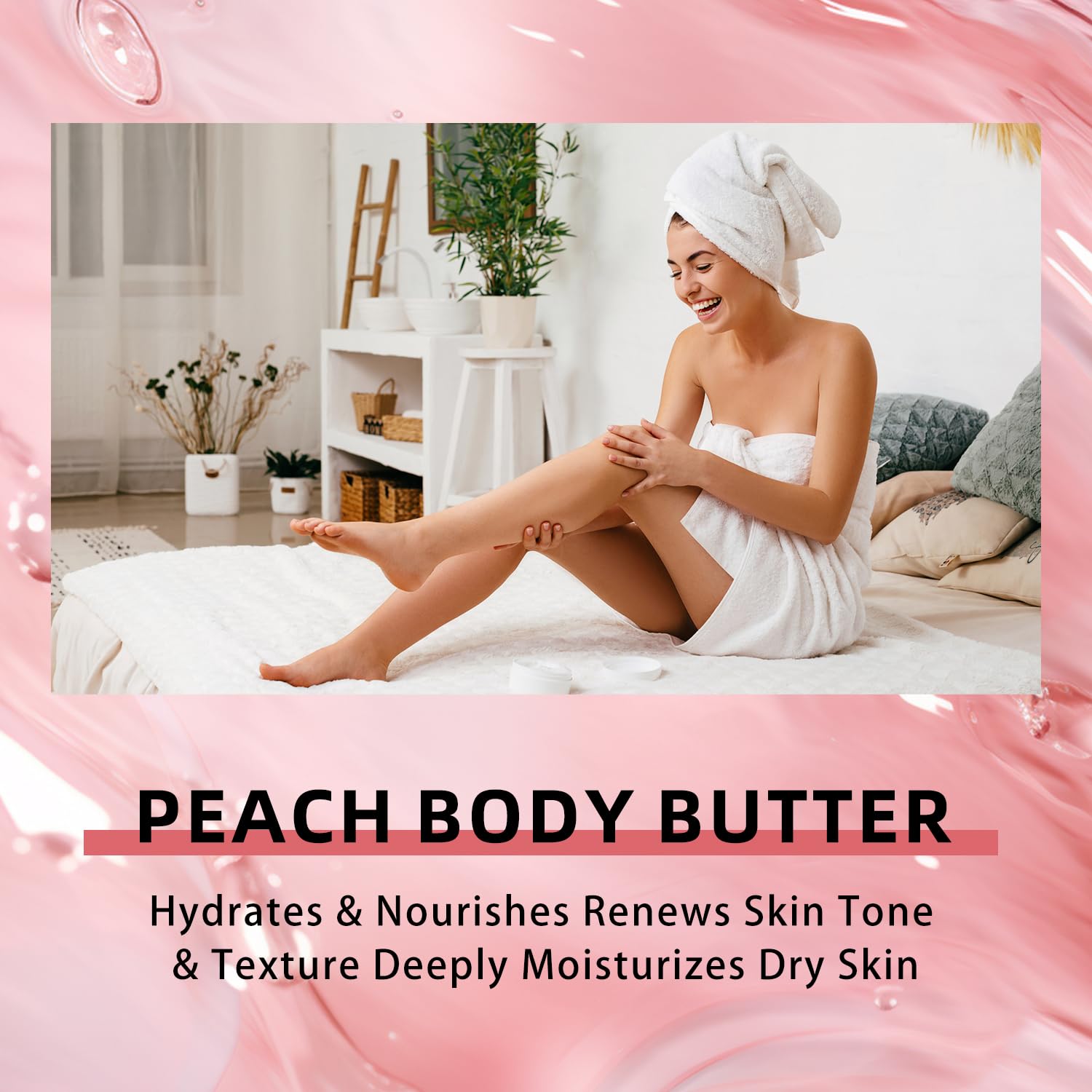 Peach Body Cream for Women - Hydrating & Moisturizing Body Lotion for Dry Skin | Deep Nourishment to Soften & Smooth Skin | Perfect for Daily Skincare Routine & After-Shower Hydration