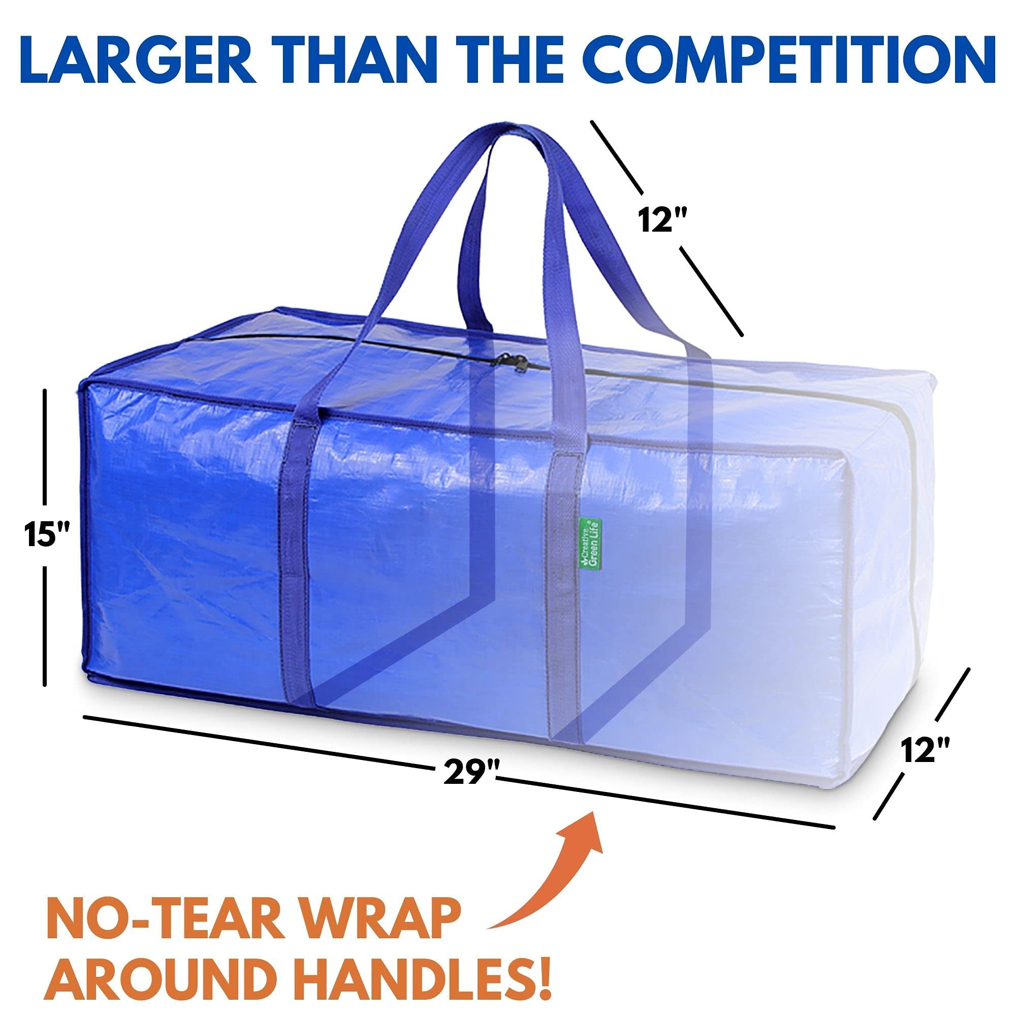 Premium Eco-Friendly Tote Bag Set (7-Pack) - 3 Reusable Grocery Bags & 4 Moving Storage Bags | Sustainable Shopping, Home Organization & Travel Essentials