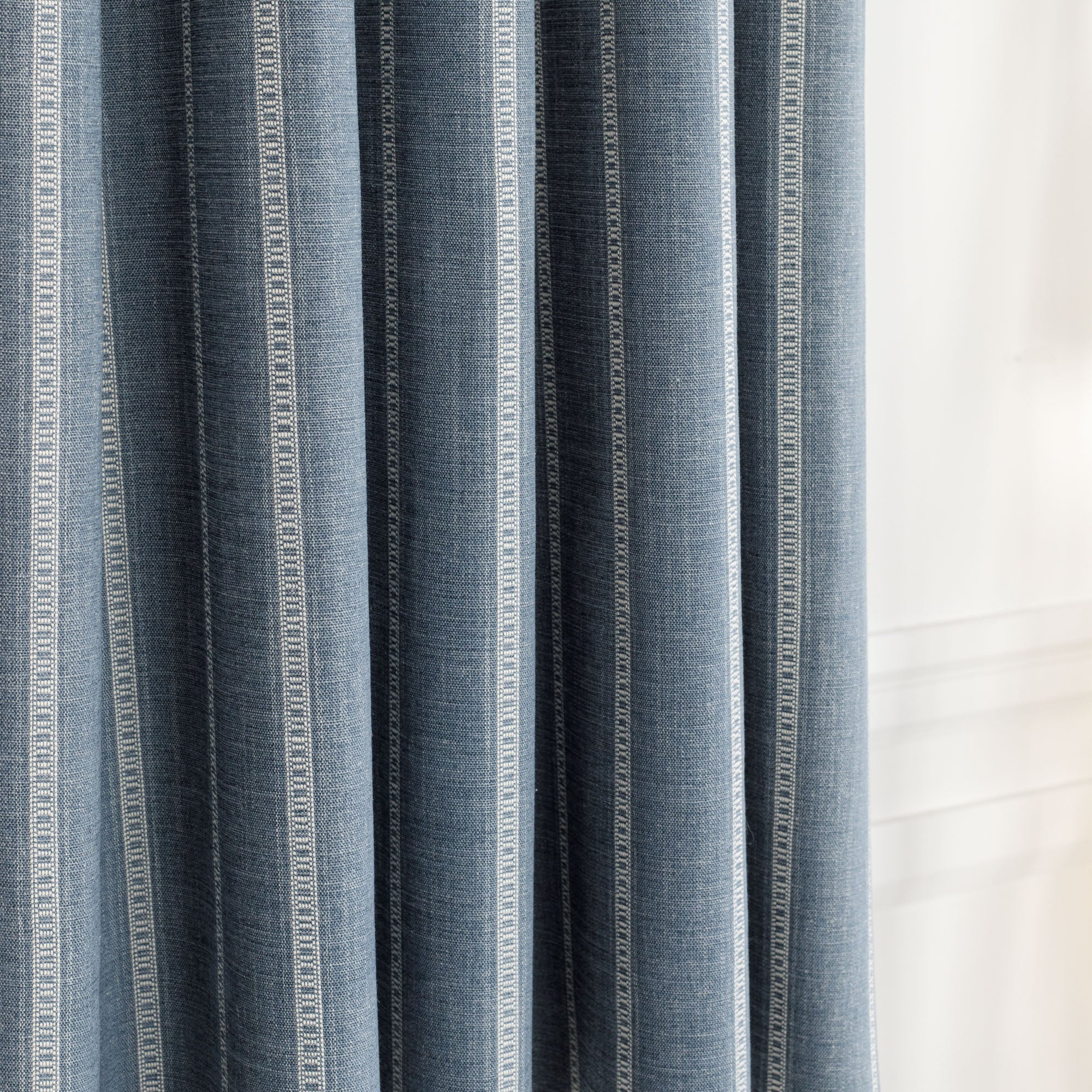 Brunswick Stripe Fabric - Premium Chambray Cotton Material for Clothing & Home Decor | Perfect for Shirts, Dresses, Curtains & DIY Sewing Projects