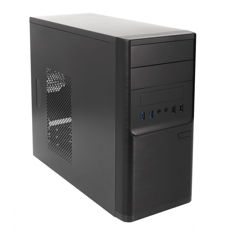 Dark Shadow Tower 500W Black Computer Case - ATX/Micro-ATX/ITX PC Tower Chassis with SGCC Steel for Home & Office Use | Gaming PC Builds & Workstation Setups