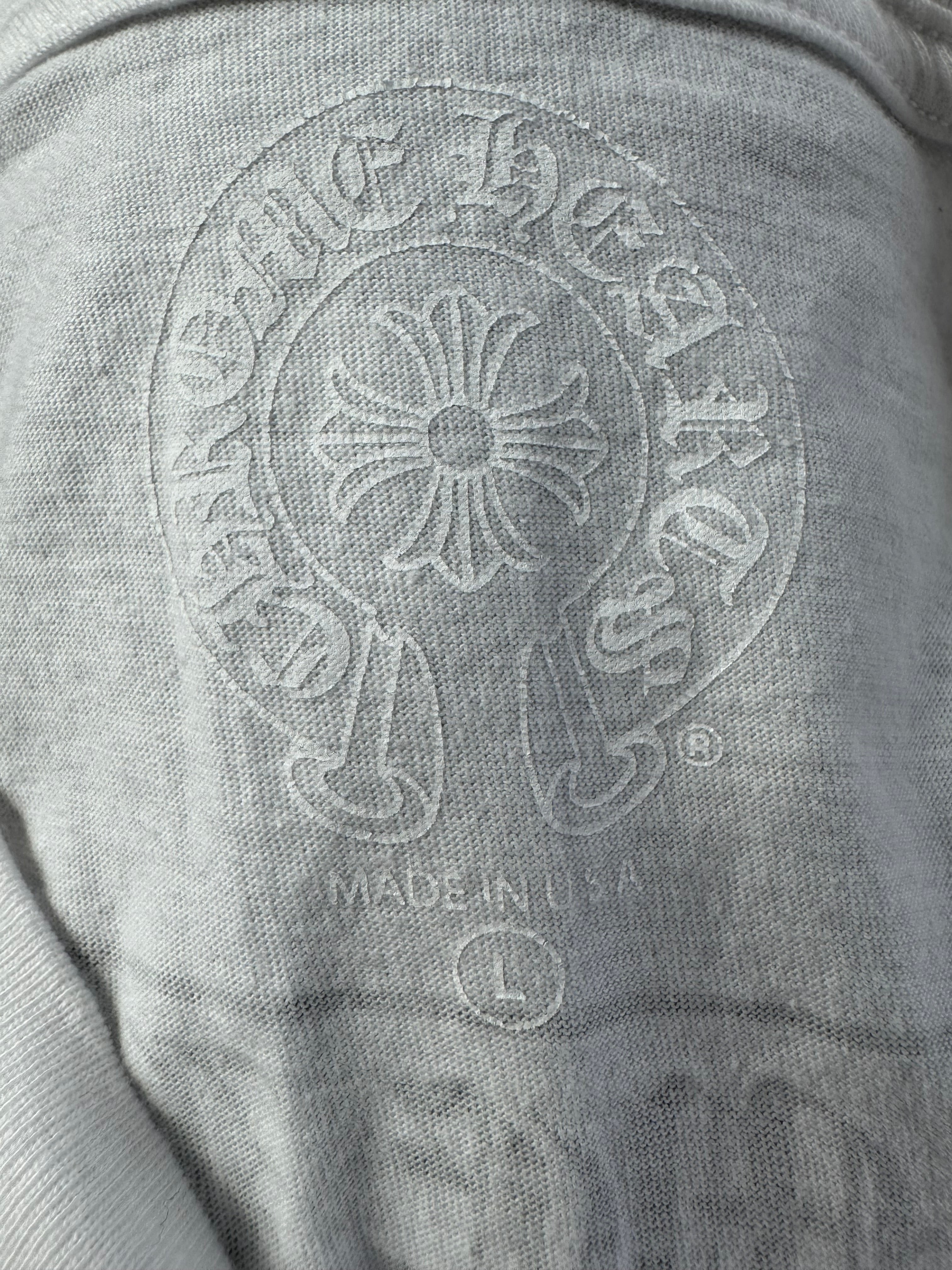 Chrome Hearts White & Black Scroll Logo T-Shirt for Men - Stylish Graphic Tee for Casual Wear & Street Fashion