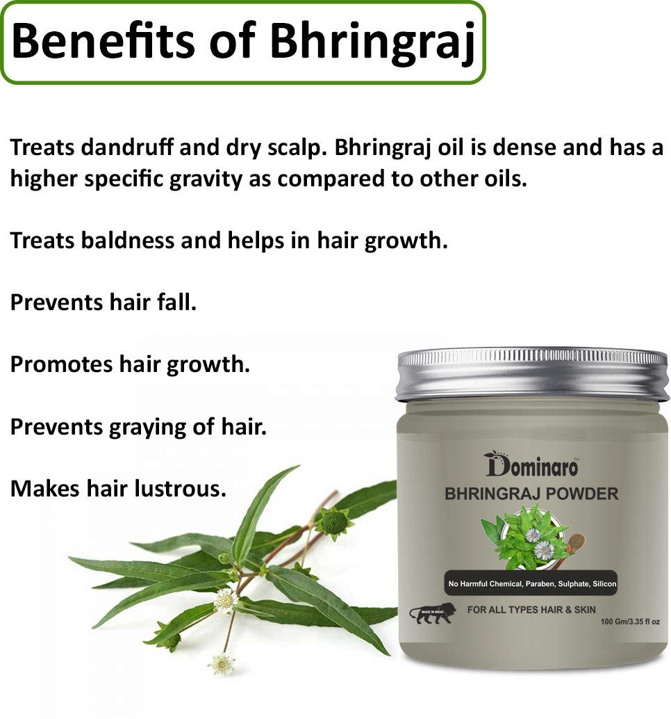 Organic Bhringraj & Heena Powder for Skin & Hair Care - 200g Pack for Natural Beauty